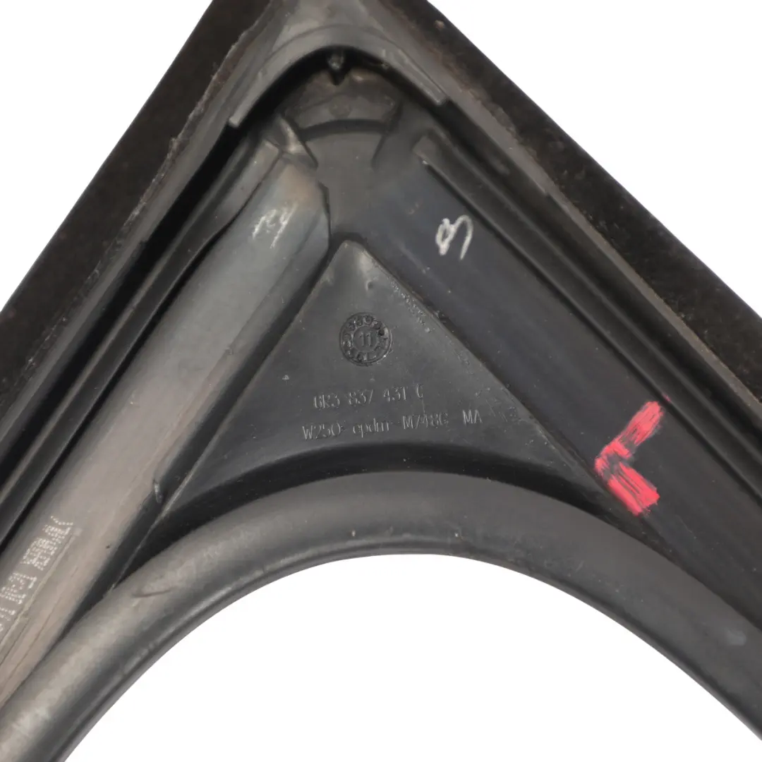 VW Volkswagen Polo 6R Guarnizione Finestra Gomma Anteriore Sinistra 6R3837431C - SKU 6R3837431B - Numero di parte 6R3837431B