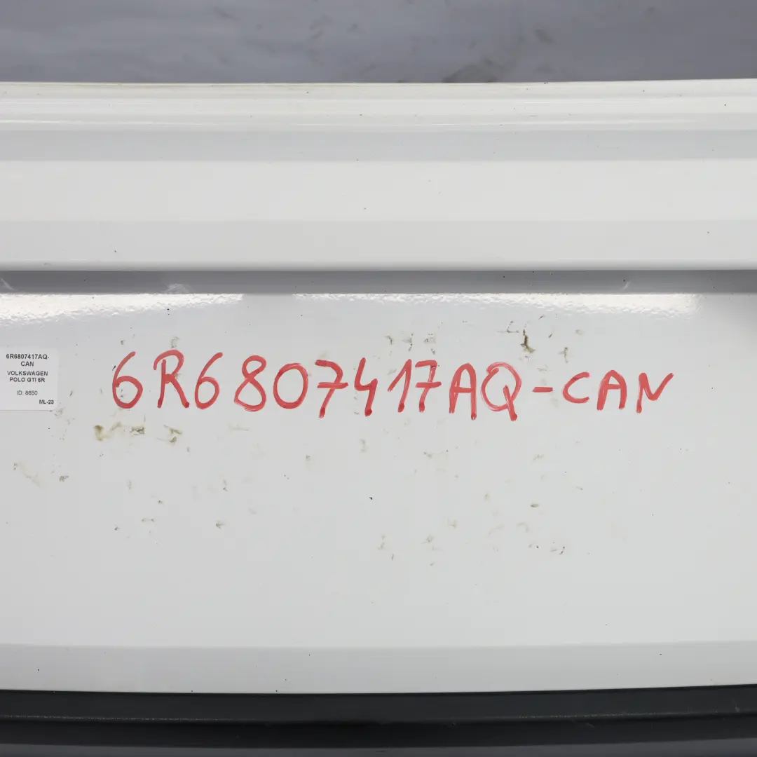 Zderzak Tylny Candy White Biały - B9A do Volkswagen VW Polo 6R GTI o numerze 6R6807417AQ Volkswagen VW Polo 6R GTI Zderzak Tylny Candy White Biały - B9A - SKU 6R6807417AQ-CAN - Numer Części 6R6807417AQ