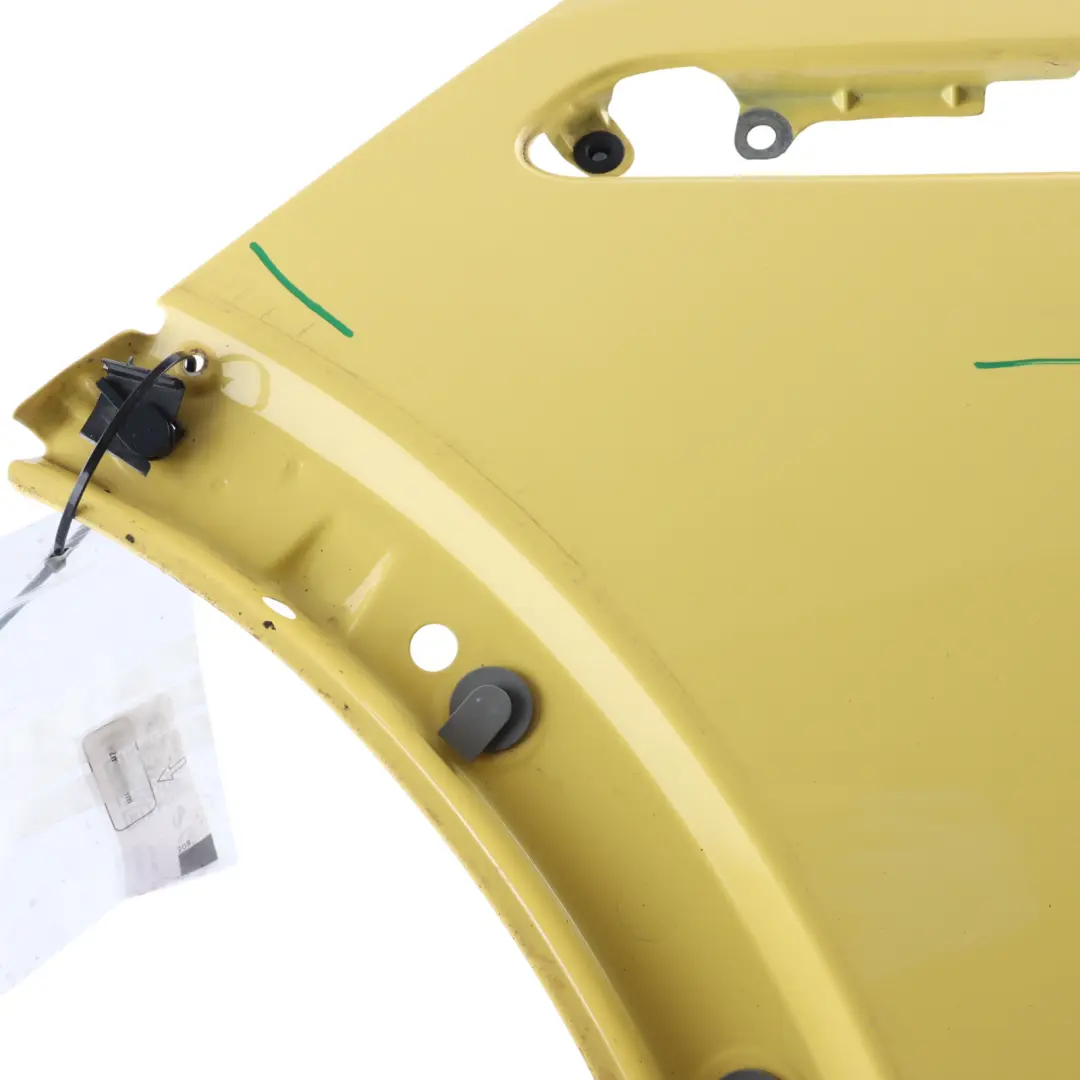 Fender Wing Side Panel Front Left N/S Liquid Yellow - 902 to Mini R50 R53 with Part number 7037437 Mini R50 R53 Fender Wing Side Panel Front Left N/S Liquid Yellow - 902 - SKU 7037437-YEL - Part number 7037437