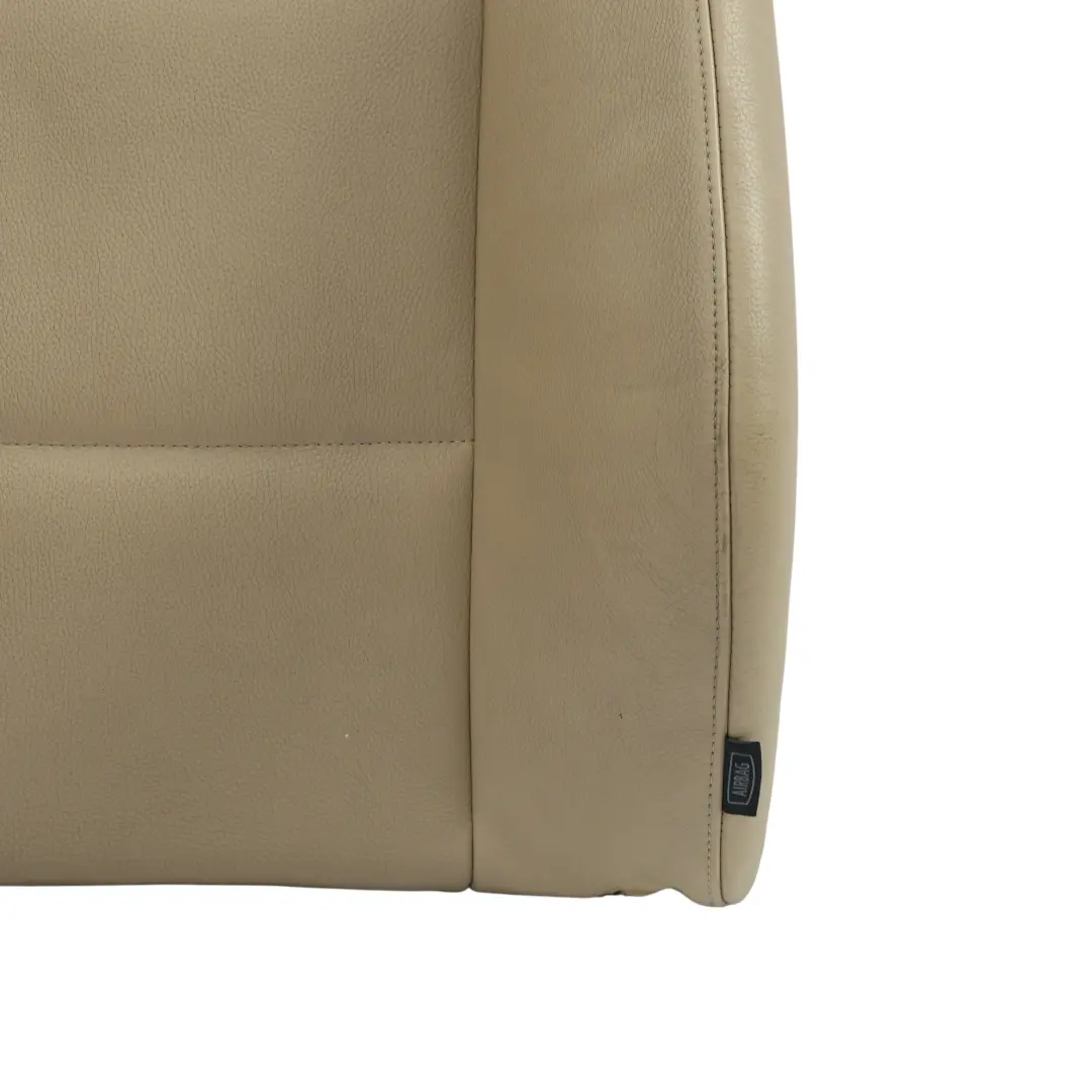 BMW E90 E91 Schienale Sedile Anteriore Sinistro Interni In Pelle Dakota Beige - SKU 7147745-4 - Numero di parte 7147745