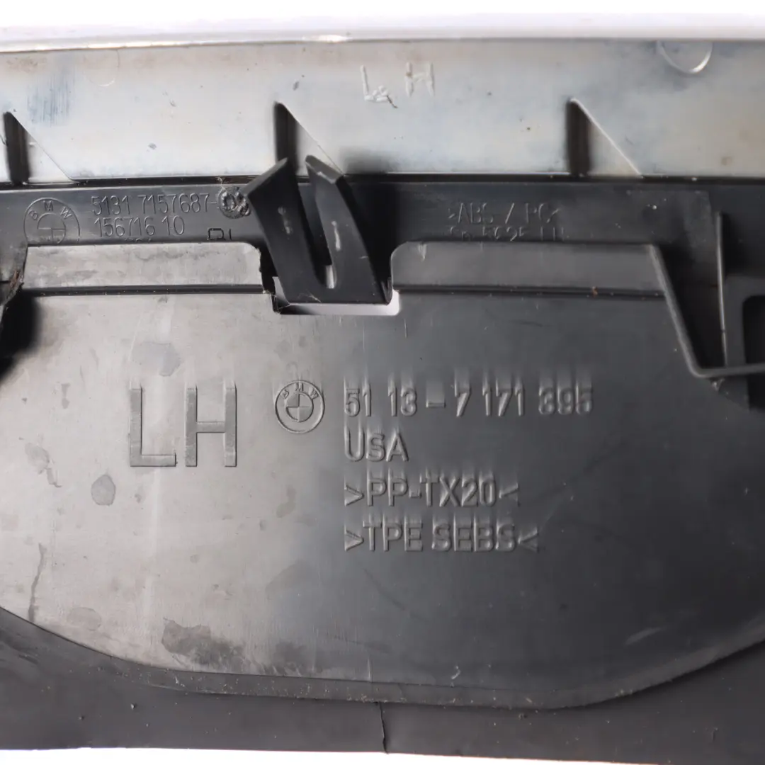  Griglia BMW X6 E71 Griglia Paraurti Anteriore Sinistro Argento Nero - SKU 7171395 - Numero di parte 7171395