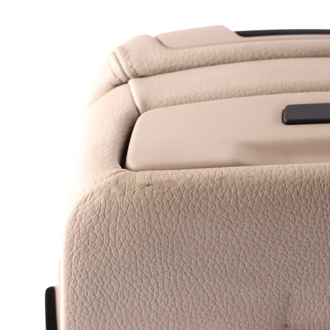 Bench Backrest Armrest Dakota Oyster Leather to BMW F01 F02 F03 Rear Seat with Part number 7229380 BMW F01 F02 F03 Rear Seat Bench Backrest Armrest Dakota Oyster Leather - SKU 7229380 - Part number 7229380