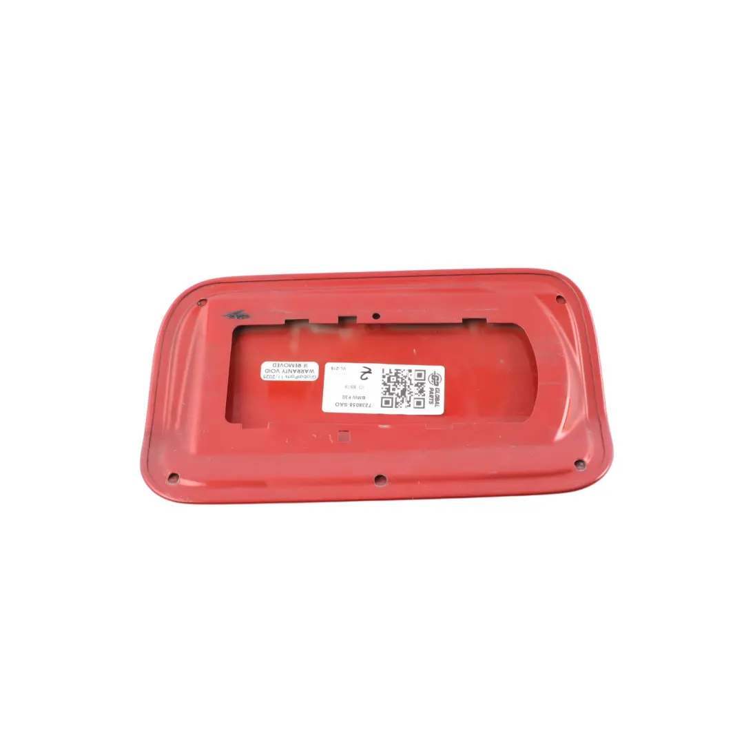 Fill Filler Flap Cover Trim Sakhir Orange - B50 to BMW F30 F80 Fuel Tank with Part number 7238058 BMW F30 F80 Fuel Tank Fill Filler Flap Cover Trim Sakhir Orange - B50 - SKU 7238058-SAO - Part number 7238058