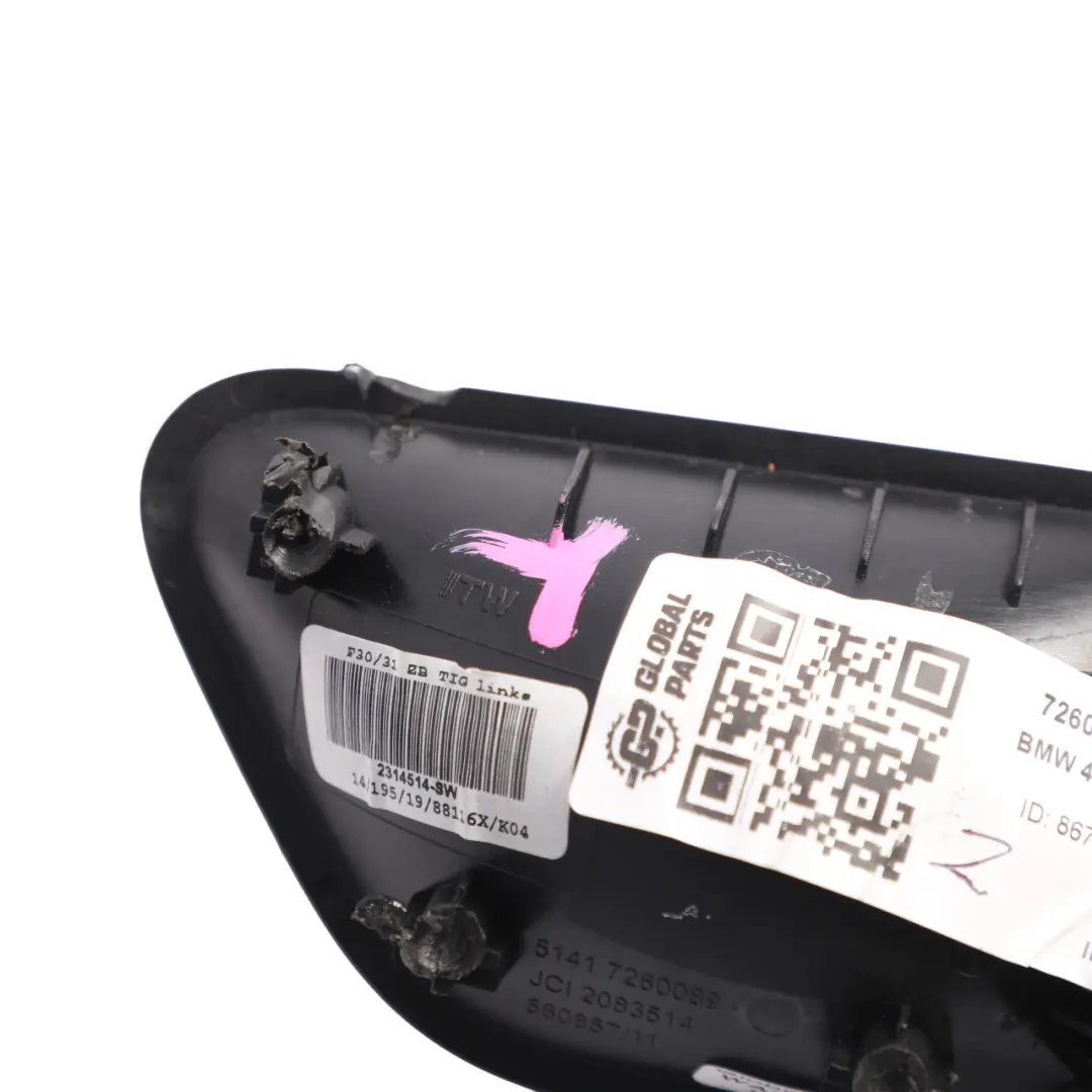 BMW F30 F31 Puerta Delantera Embellecedor Interior Cubierta Izquierda - SKU 7260089 - Número de pieza 7260089