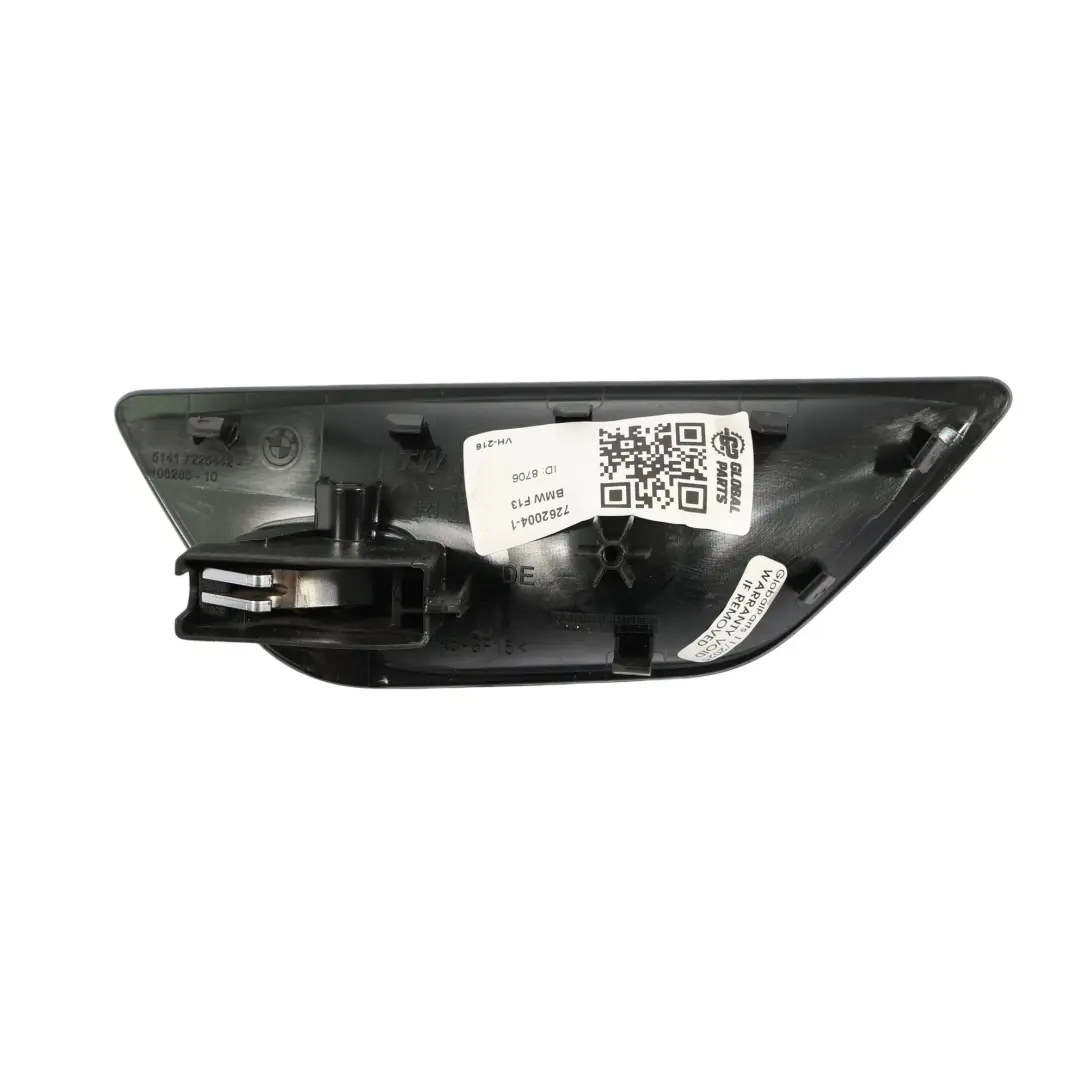 BMW F06 F12 F13 Wewnętrzna Klamka Drzwi Prawa Przednia Tylna Czarna 7225442 - SKU 7262002 - Numer Części 7262002