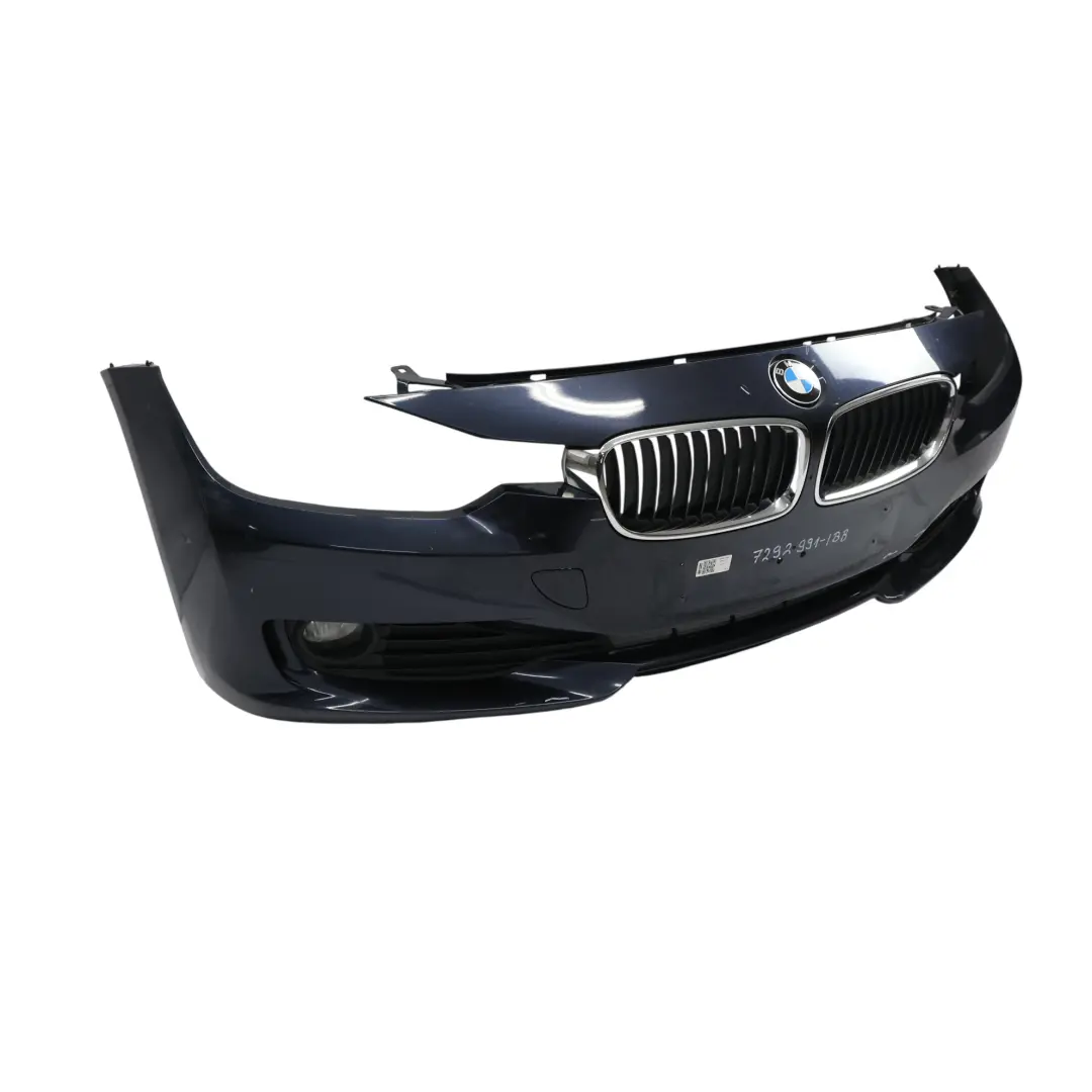 Front Bumper Complete Trim Panel Imperial Blue Metallic - A89 to BMW F30 F31 with Part number 7292991 BMW F30 F31 Front Bumper Complete Trim Panel Imperial Blue Metallic - A89 - SKU 7292991-IBB - Part number 7292991
