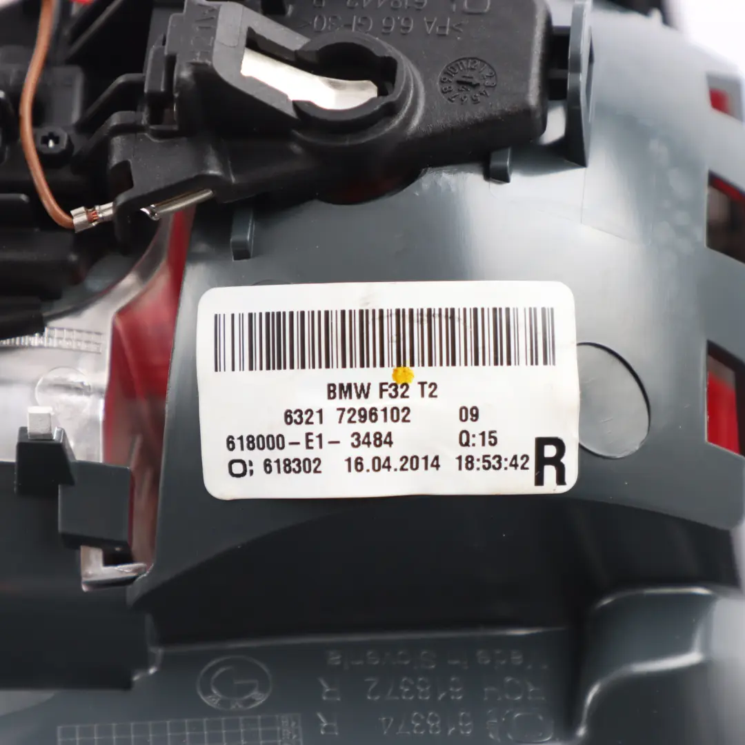  Taillight BMW F32 F33 F36 Rear Right O/S Boot Trunk Lid Lamp Light - SKU 7296102-1 - Part number 7296102