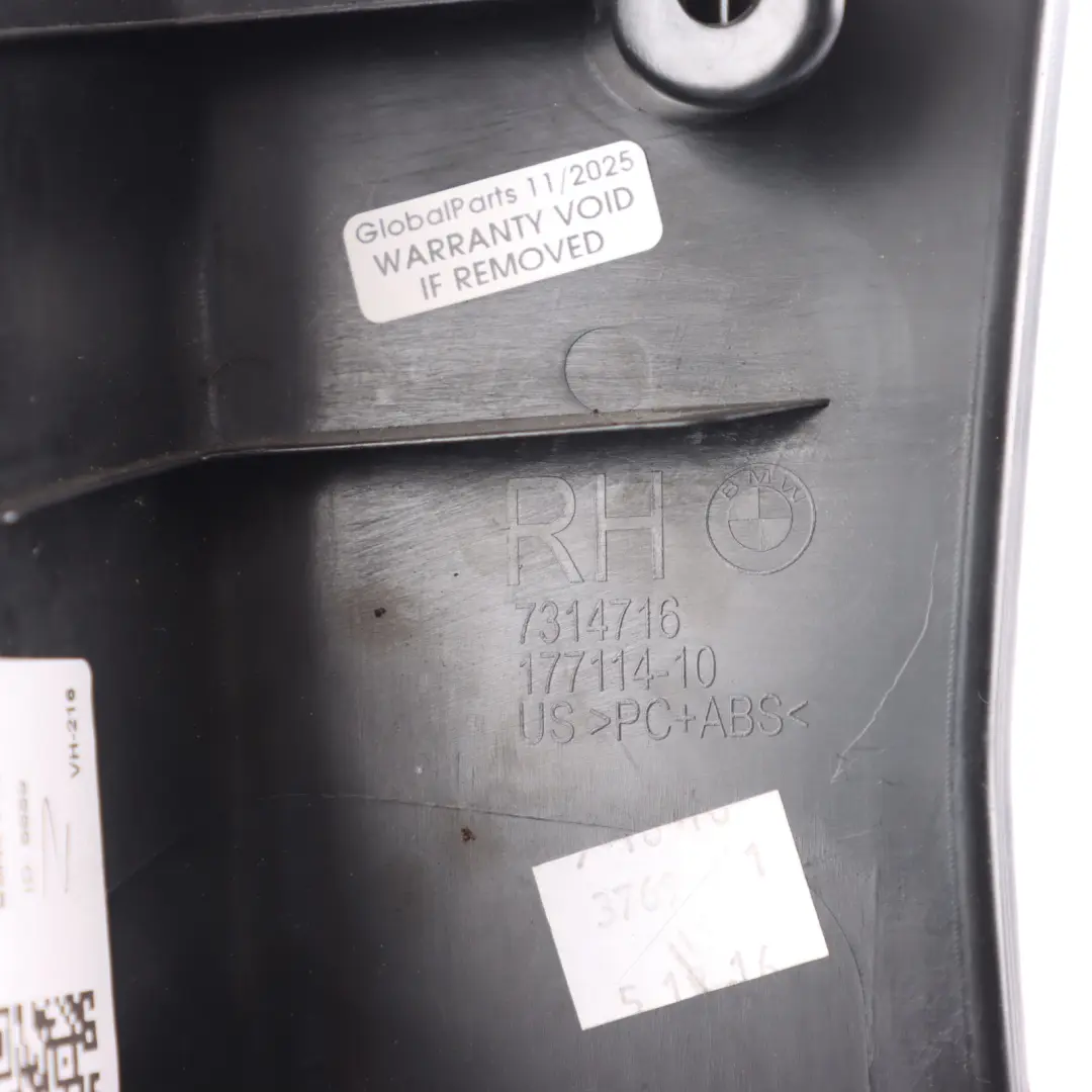 Interior Pillar Trim Cover Panel Black Right O/S to BMW X6 F16 with Part number 7314716 BMW X6 F16 Interior Pillar Trim Cover Panel Black Right O/S - SKU 7314716 - Part number 7314716