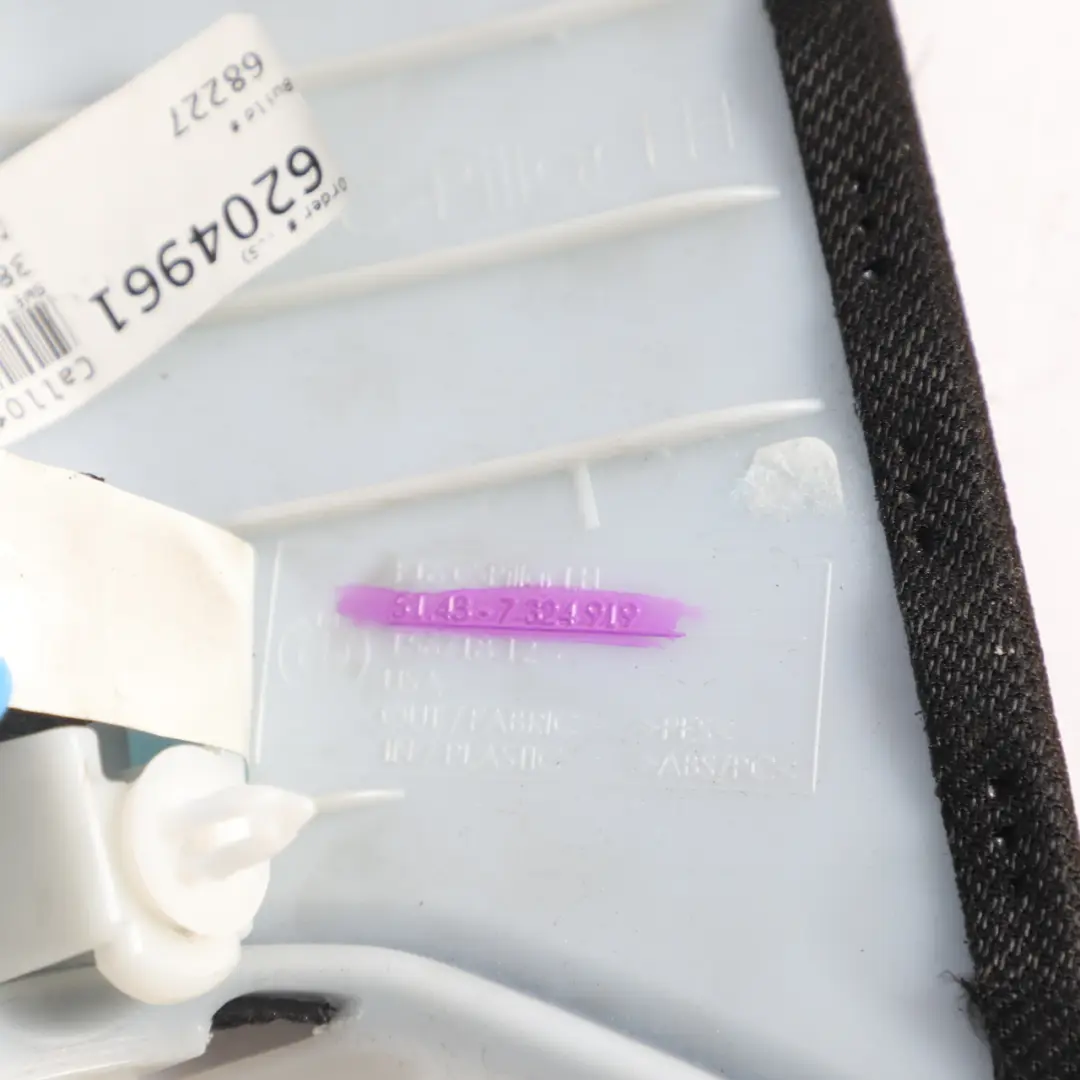 Column A Cover Top Pillar Front Left N/S Trim Panel Black 7324919 to BMW X6 F16 with Part number 8061365 BMW X6 F16 Column A Cover Top Pillar Front Left N/S Trim Panel Black 7324919 - SKU 8061365 - Part number 8061365