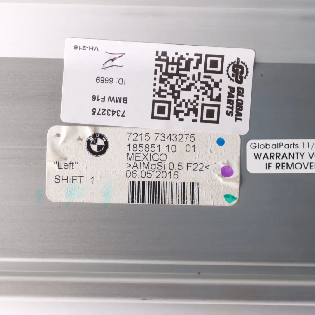 Lashing Rail Luggage Compartment Left N/S Cargo Tie Down to BMW X6 F16 with Part number 7343275 BMW X6 F16 Lashing Rail Luggage Compartment Left N/S Cargo Tie Down - SKU 7343275 - Part number 7343275