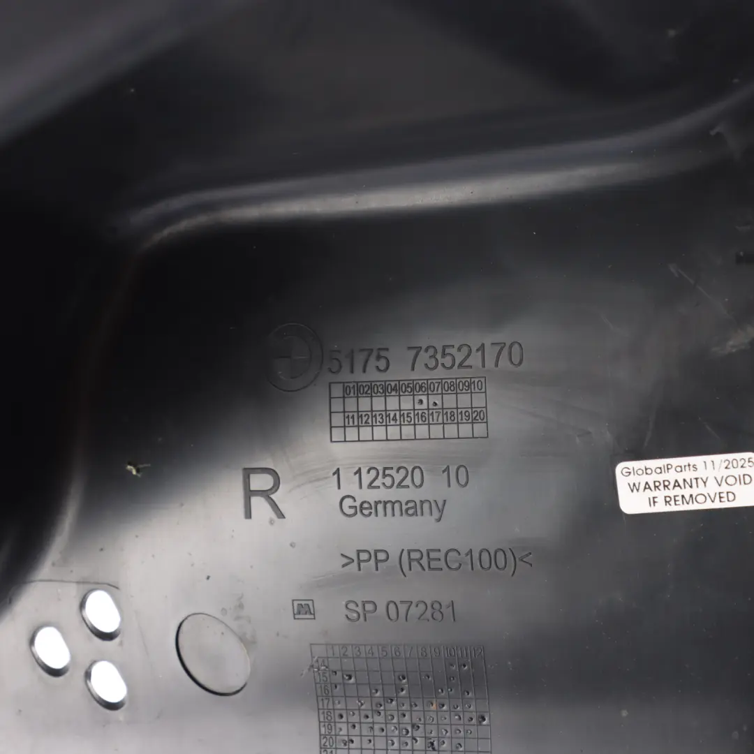 BMW F45 F48 Mini F60 Rear Underbody Retainer Cover Panel Trim Right O/S - SKU 7352170 - Part number 7352170