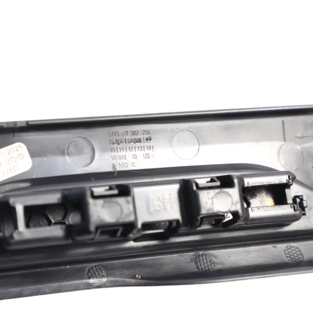 Door Entrance Strip Cover Panel Right O/S to BMW X6 F16 Rear with Part number 7382256 BMW X6 F16 Rear Door Entrance Strip Cover Panel Right O/S - SKU 7382256 - Part number 7382256