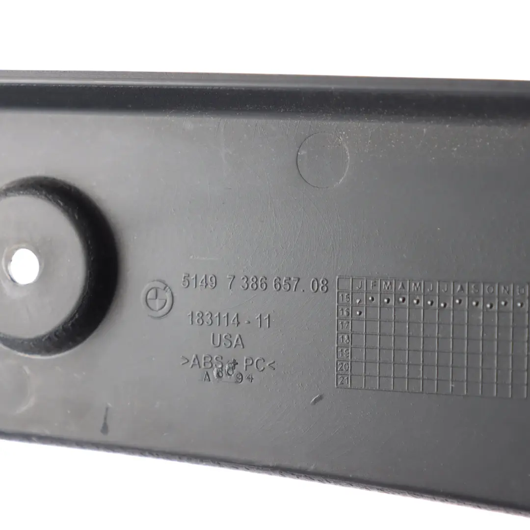 BMW X6 F16 Water Gutter Drain Middle Trim Cover Panel Drip Rail - SKU 7386657 - Part number 7386657