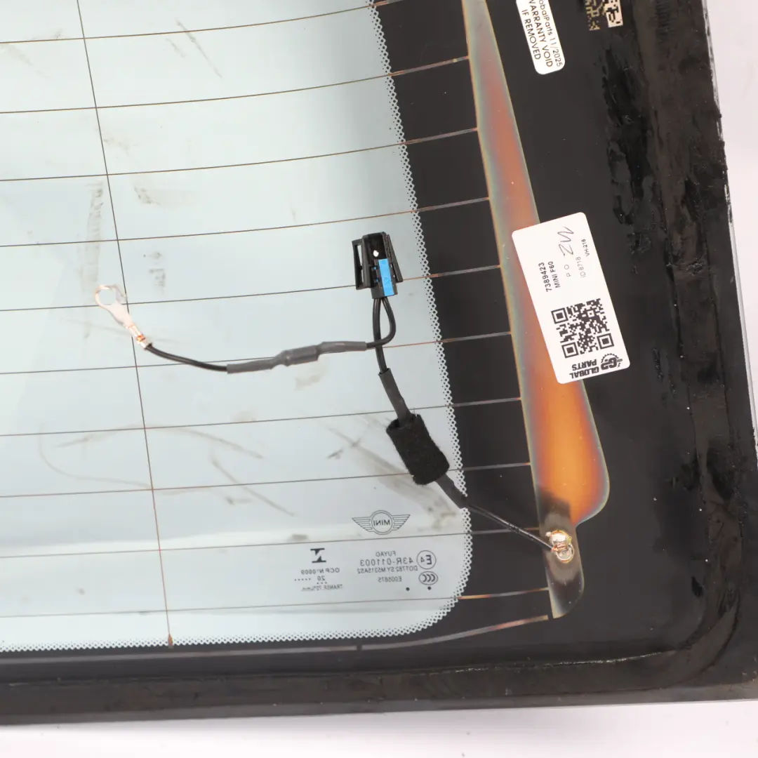 Boot Trunk Lid Glass Window AS2 to Mini Countryman F60 Rear Tailgate with Part number 7389423 Mini Countryman F60 Rear Tailgate Boot Trunk Lid Glass Window AS2 - SKU 7389423 - Part number 7389423