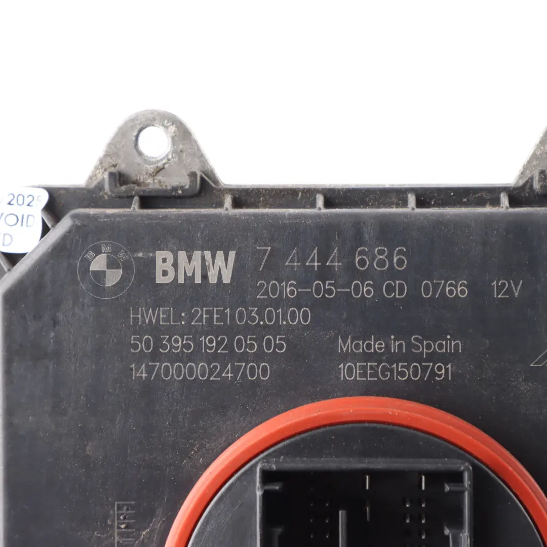 Headlight LED Module Lamp Control Unit to BMW F20 F21 F22 F30 F32 F36 LCI with Part number 7444686 BMW F20 F21 F22 F30 F32 F36 LCI Headlight LED Module Lamp Control Unit - SKU 7444686 - Part number 7444686