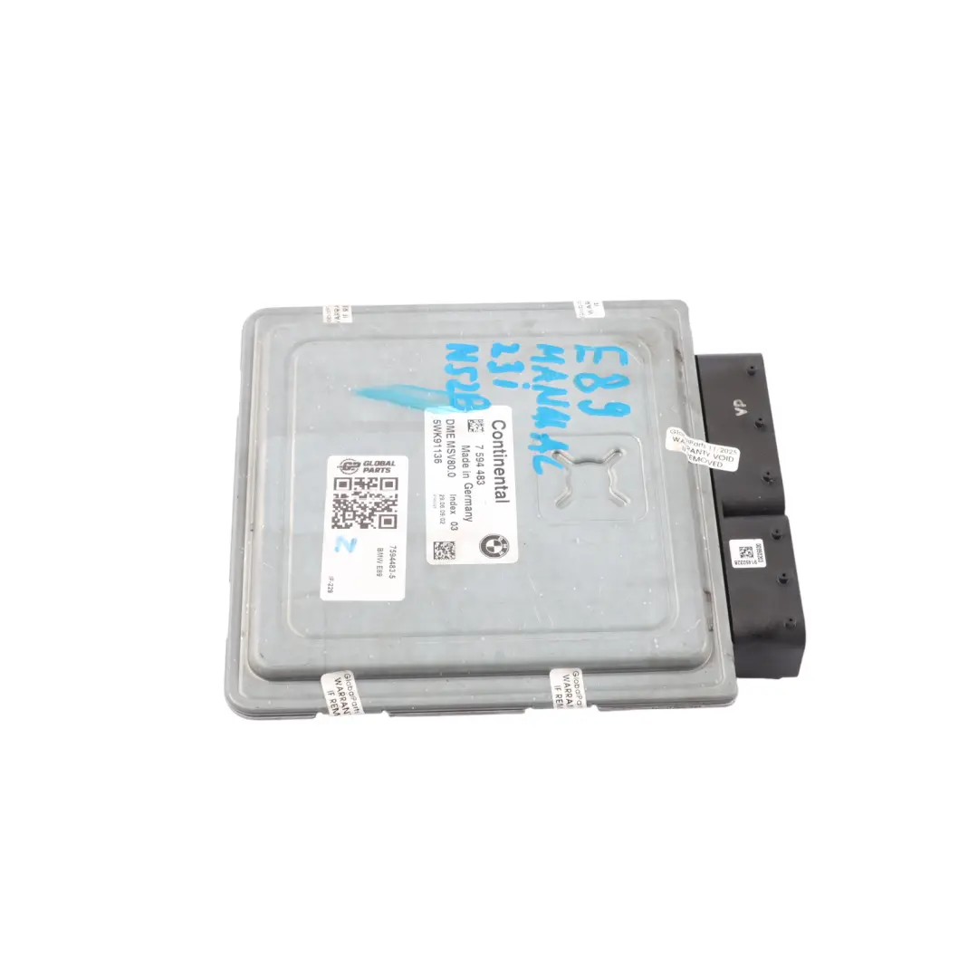 BMW Z4 E89 2.3i N52N 258HP N52 Engine Control Unit ECU Kit DME Manual - SKU 7594483-5 - Part number 7594483