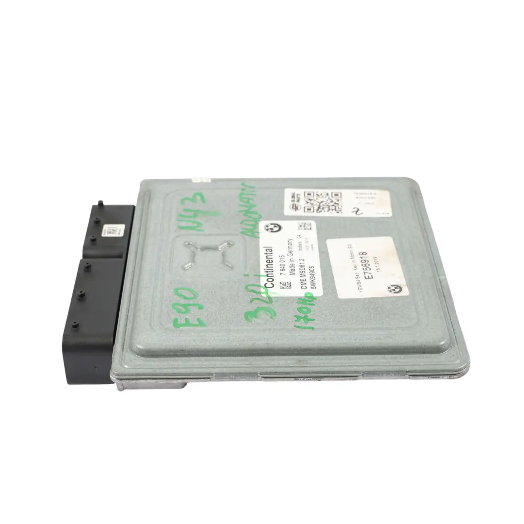 N43 170CH Calculateur Moteur ECU DME Automatique pour BMW E90 E91 E92 320i à propos du numéro de pièce 7640015 BMW E90 E91 E92 320i N43 170CH Calculateur Moteur ECU DME Automatique - SKU 7640015-6 - Numéro de pièce 7640015