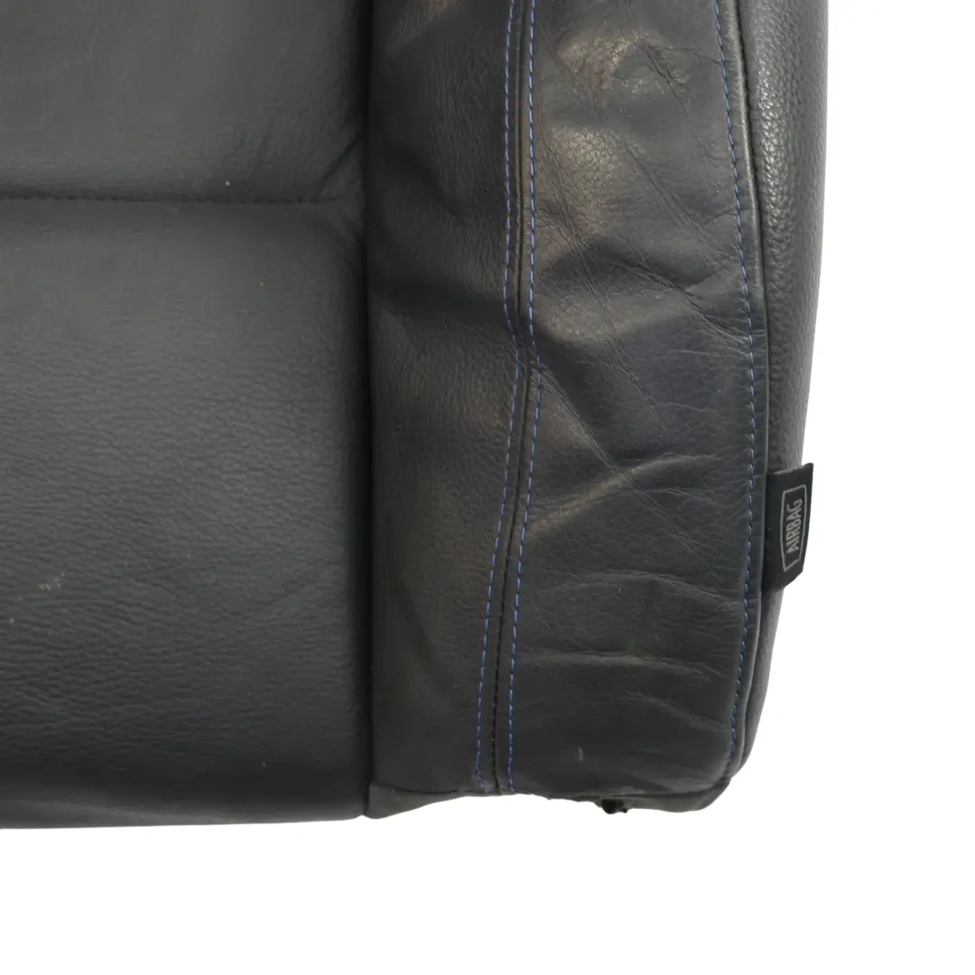 BMW E92 Oparcie Fotela Przedniego M Sport Skóra Czarny Niebieska Nić Lewe - SKU 7843049 - Numer Części 7843049