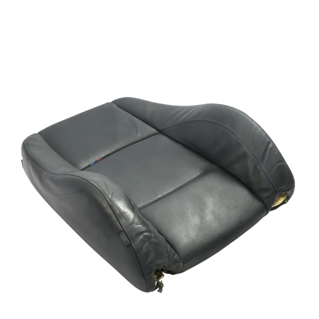 BMW E92 Front Seat Backrest M Sport Leather Contrast Black Blue Right O/S - SKU 7843050 - Part number 7843050