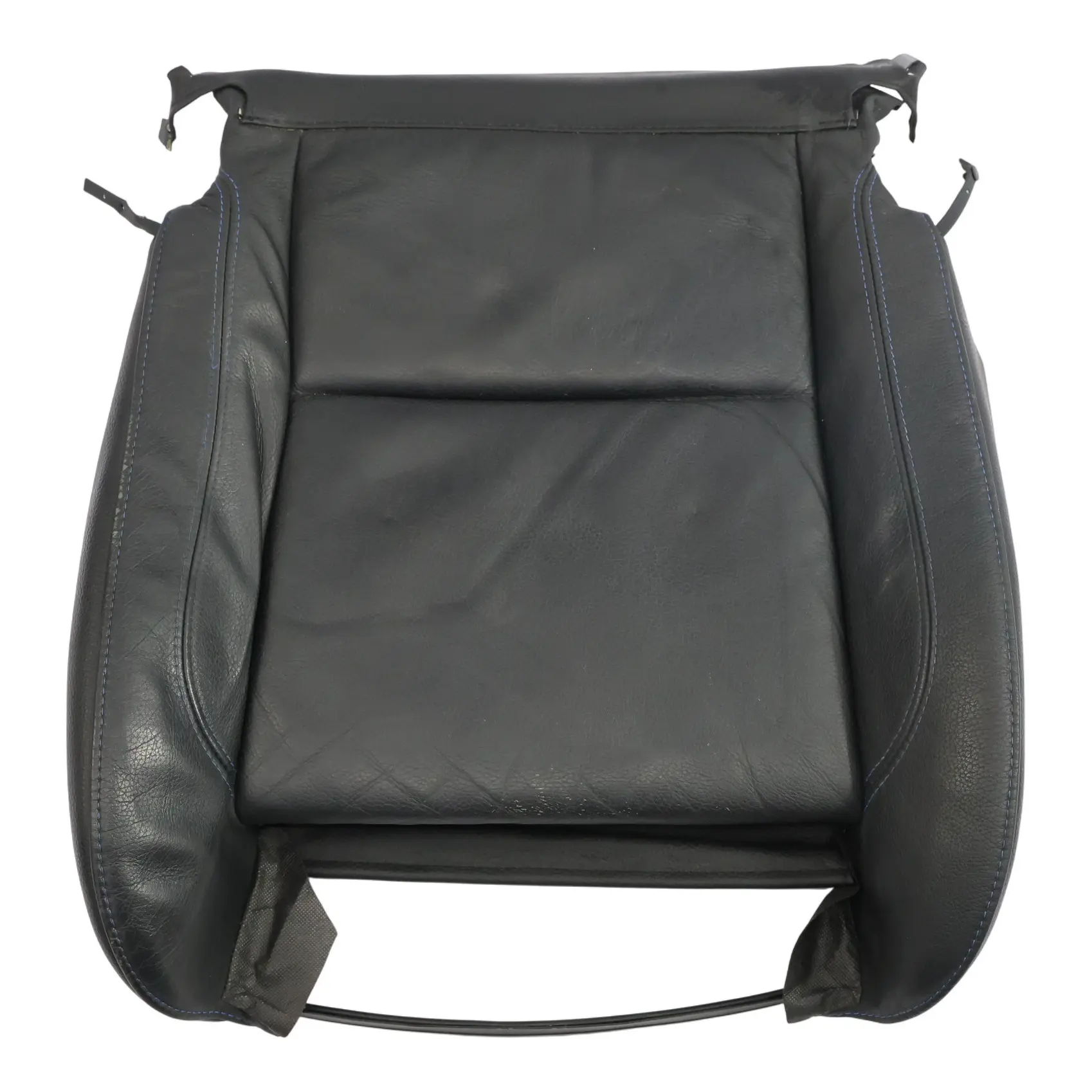 BMW E92 Coupe Front Seat Base Cover Cushion M Sport Leather Black Contrast Blue