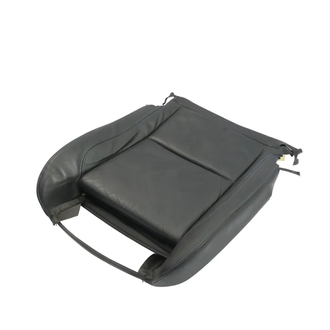 BMW E92 Coupe Front Seat Base Cover Cushion M Sport Leather Black Contrast Blue - SKU 7843052-2 - Part number 7843052