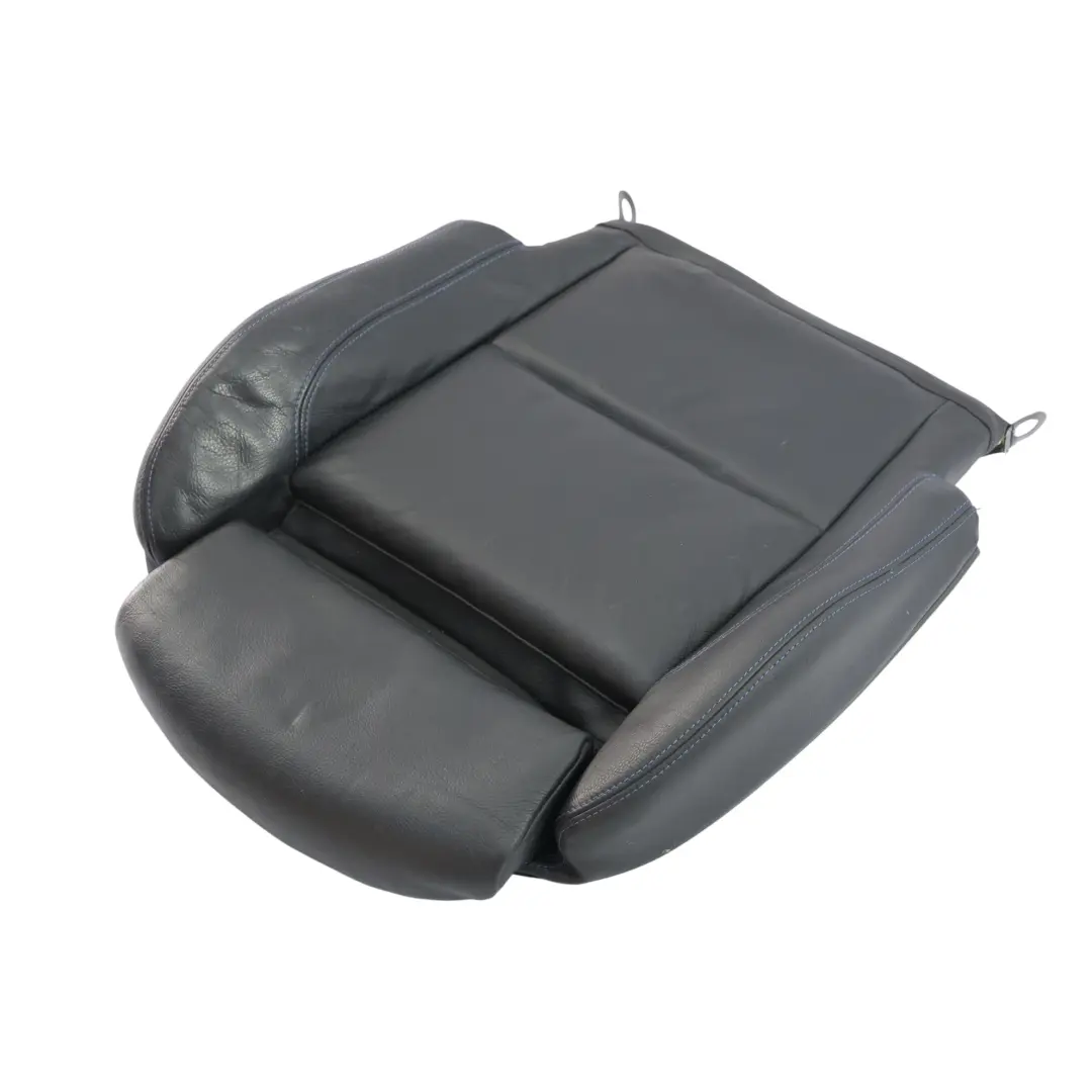 Front Seat Base Cushion Sport Heated Cover Leather Black Blue Right O/S to BMW E93 with Part number 7843080 BMW E93 Front Seat Base Cushion Sport Heated Cover Leather Black Blue Right O/S - SKU 7843080 - Part number 7843080
