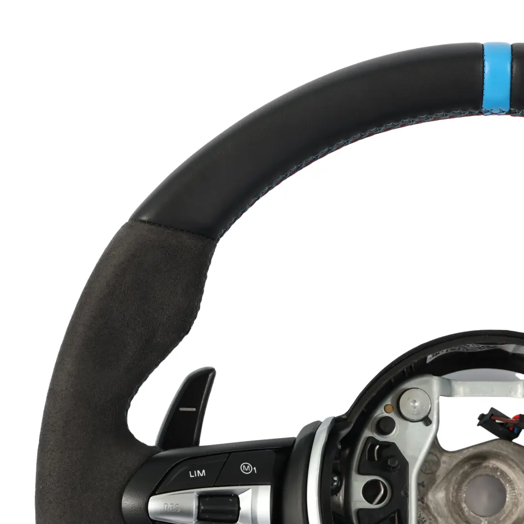 Leather / Alcantara M Sport Steering Wheel to BMW F80 M3 F82 M4 F87 M2 NEW Black with Part number 7847606 BMW F80 M3 F82 M4 F87 M2 NEW Black Leather / Alcantara M Sport Steering Wheel - SKU 7847606-1 - Part number 7847606