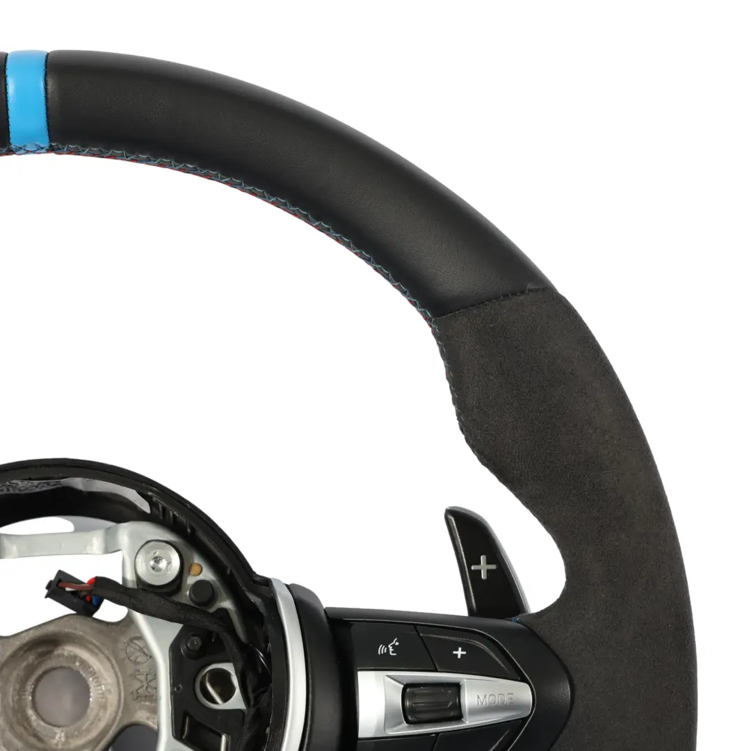 NEU Leder / Alcantara M Sport Sportlenkrad Schaltwippen für BMW F80 M3 F82 M4 F87 M2 mit Teilenummer 7847606 BMW F80 M3 F82 M4 F87 M2 NEU Leder / Alcantara M Sport Sportlenkrad Schaltwippen - SKU 7847606-1 - Teilenummer 7847606