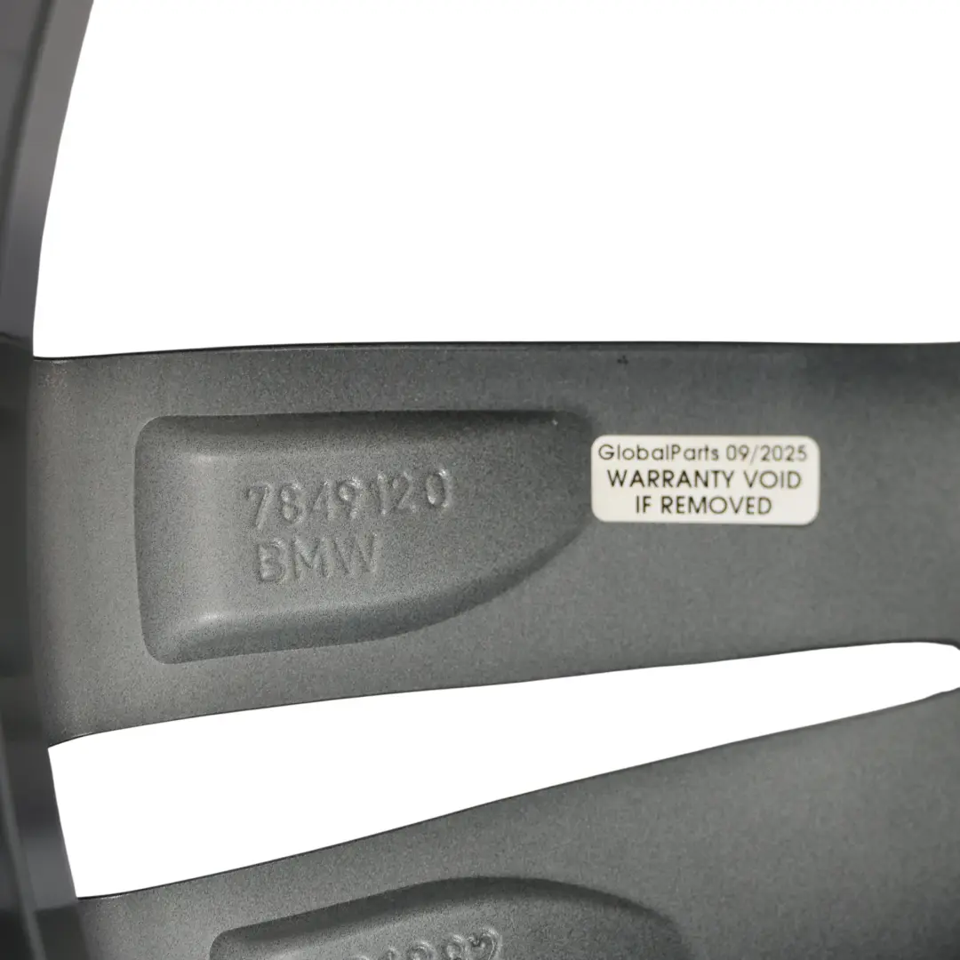 BMW F39 F48 Wheel Alloy Rim Orbit Grey 19" 8J ET:47 M Double Spoke 572 - SKU 7849120-4 - Part number 7849120