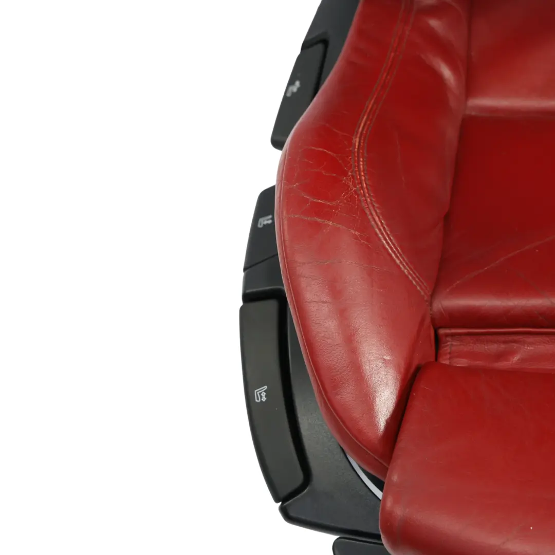 Asiento Delantero Calefactable Cuero Oregon Rojo Derecho para BMW Z4 E85 E86 M Sport con número de pieza 7909245 BMW Z4 E85 E86 M Sport Asiento Delantero Calefactable Cuero Oregon Rojo Derecho - SKU 7909245-1 - Número de pieza 7909245