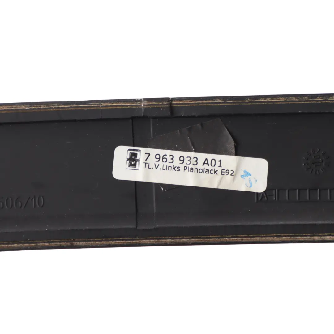 BMW E92 E93 Decor Trim Strip Cover Panel Door Left N/S Piano Black - SKU 7963933 - Part number 7963933