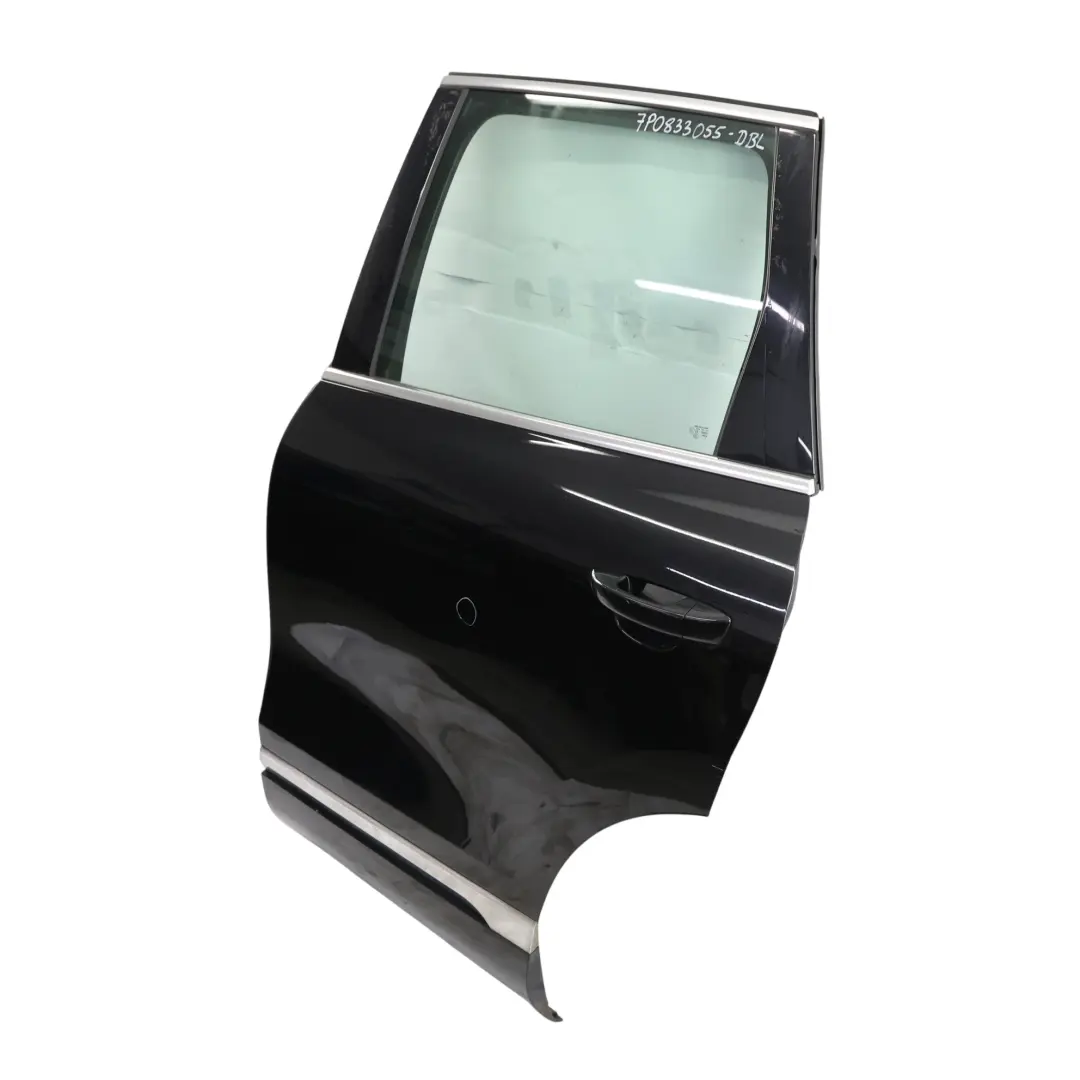VW Volkswagen Touareg 7P Rear Left Door N/S Deep Black - C9X - SKU 7P0833055-DBL - Part number 7P0833055