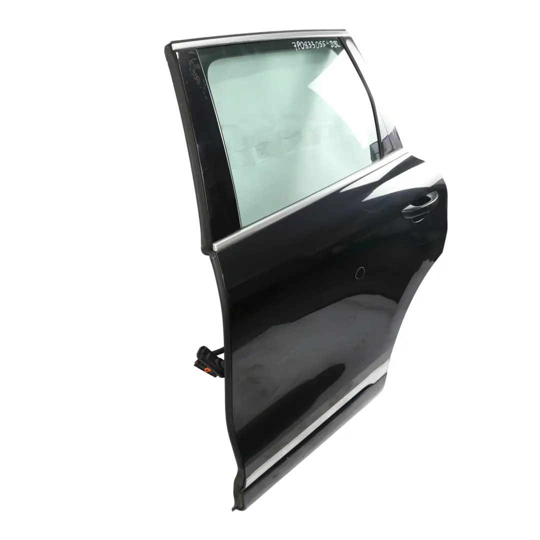 VW Volkswagen Touareg 7P Rear Left Door N/S Deep Black - C9X - SKU 7P0833055-DBL - Part number 7P0833055
