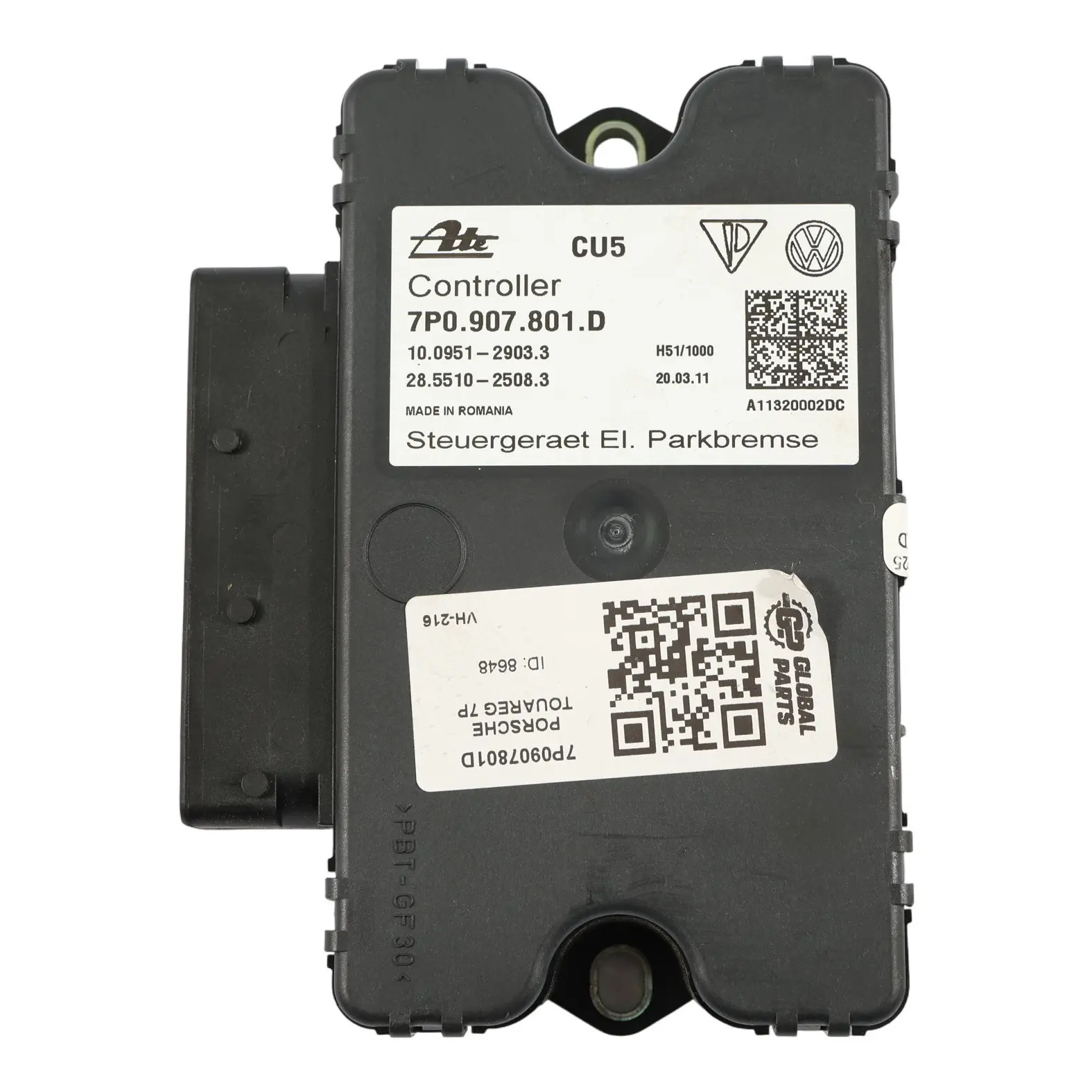 VW Touareg 7P Hand Bremse Elektrische Feststellbremse Steuermodul 7P0907801D