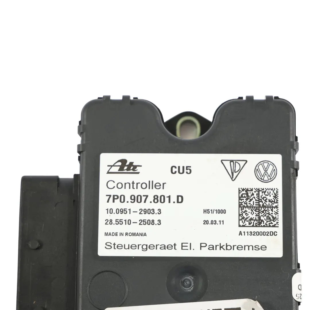 7P Module Commande Frein Stationnement Électrique pour VW Touareg à propos du numéro de pièce 7P0907801D VW Touareg 7P Module Commande Frein Stationnement Électrique - SKU 7P0907801D - Numéro de pièce 7P0907801D