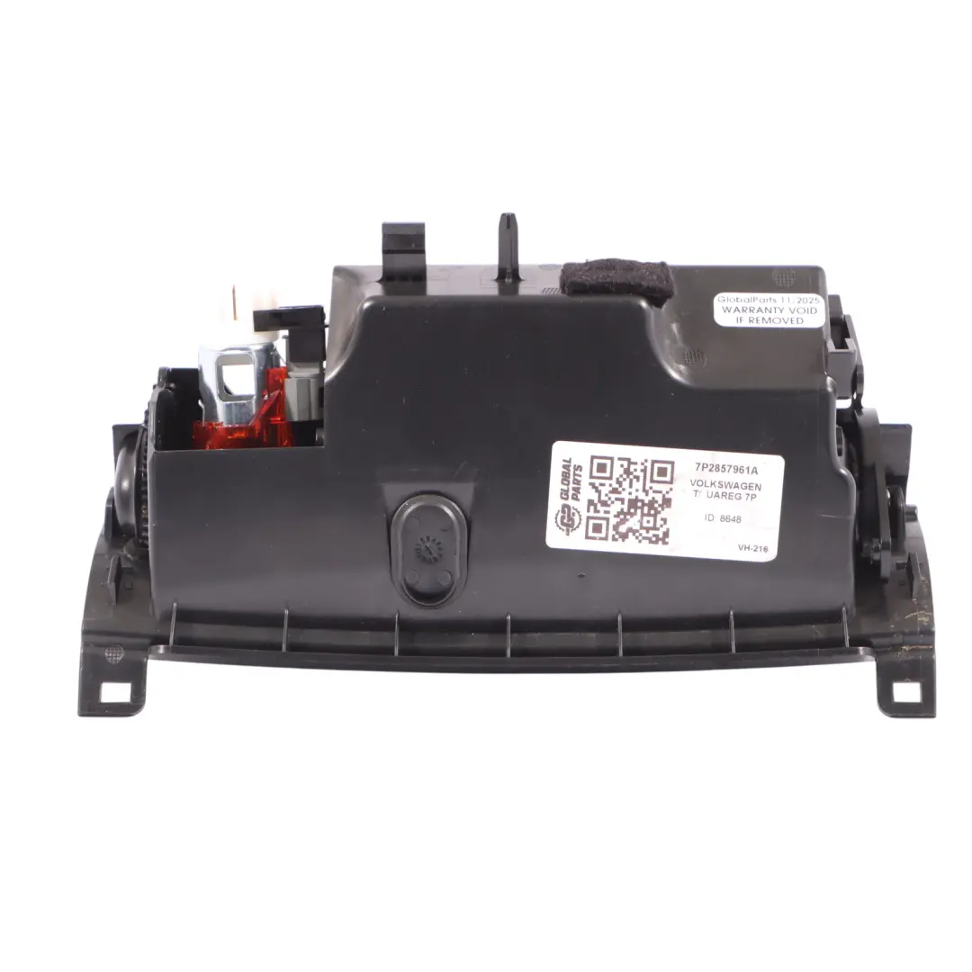 VW Touareg 7P Mittelkonsole Aschen Becher-Abdeckung Vorne Schwarz - SKU 7P2857961A - Teilenummer 7P2857961A