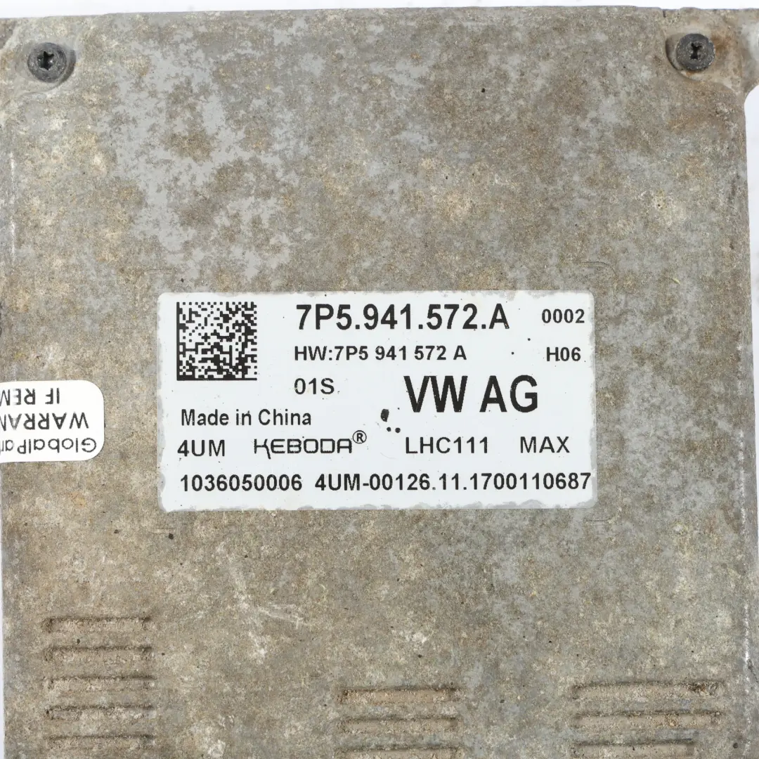5G Module De Ballast De Phare Gauche Droite pour Volkswagen Golf Mk7 à propos du numéro de pièce 7P5941572A Volkswagen Golf Mk7 5G Module De Ballast De Phare Gauche Droite - SKU 7P5941572A - Numéro de pièce 7P5941572A
