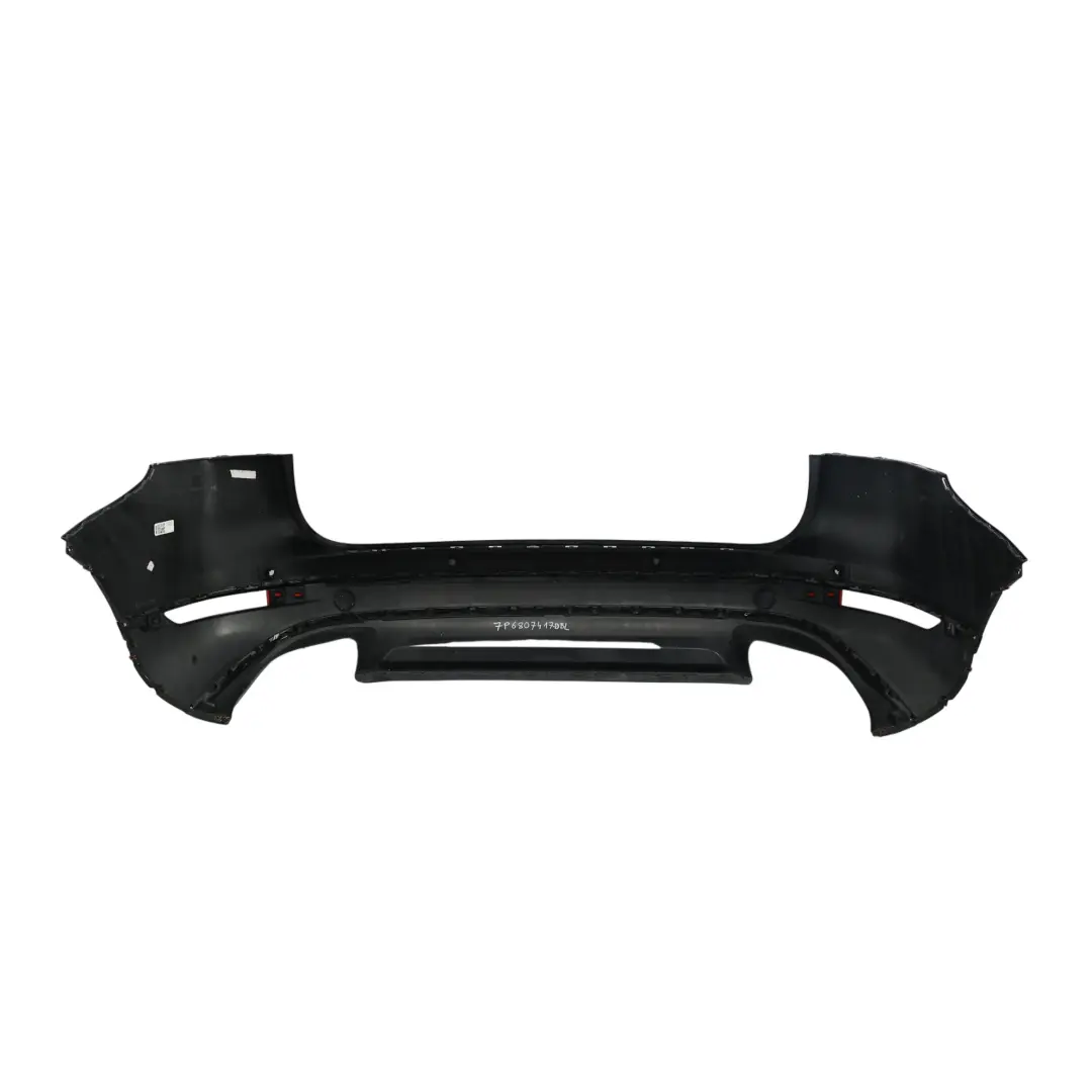Volkswagen VW Touareg 7P Rear Bumper Trim Cover Panel Deep Black - C9X - SKU 7P6807417-DBL - Part number 7P6807417
