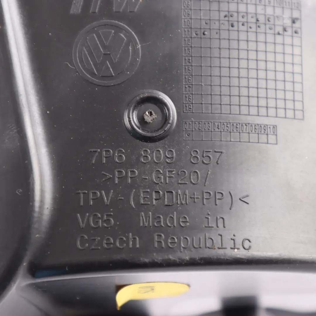 VW Volkswagen Touareg 7P Fuel Filler Neck Fuel Flap Cap Cover Trim - SKU 7P6809857A - Part number 7P6809857