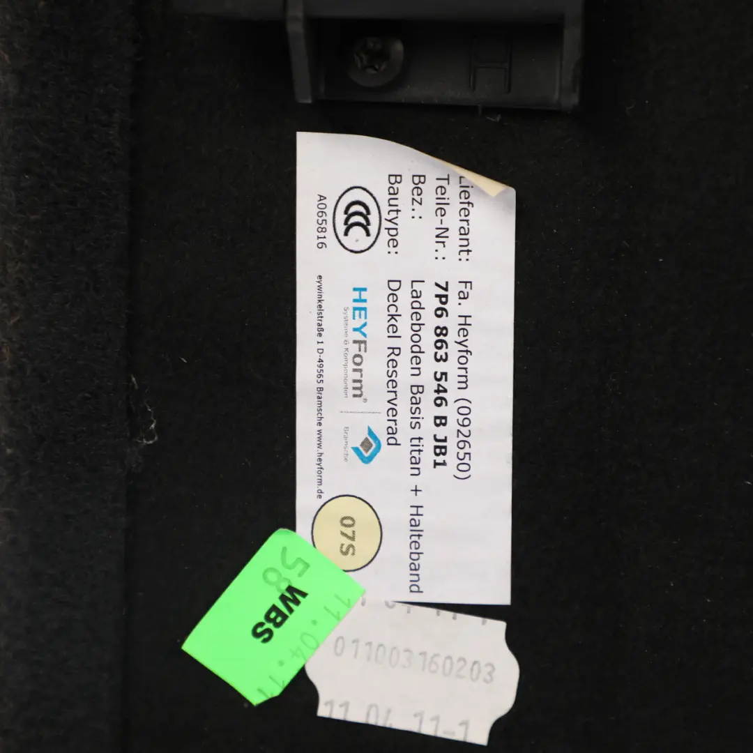 7P Podłoga Dywan Wykładzina Bagażnika do Volkswagen VW Touareg o numerze 7P6863546B Volkswagen VW Touareg 7P Podłoga Dywan Wykładzina Bagażnika - SKU 7P6863546B - Numer Części 7P6863546B