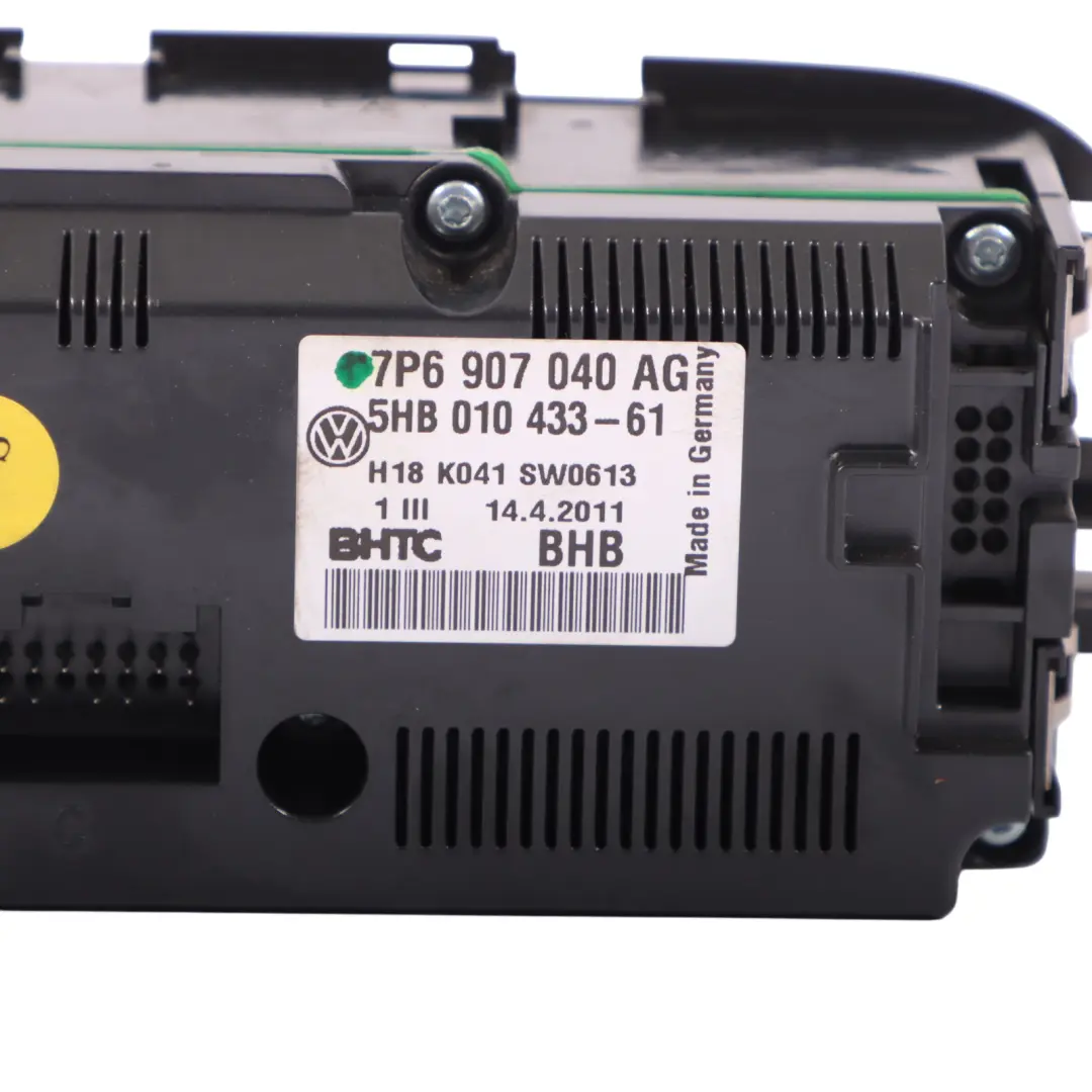Volkswagen Touareg 7P Dashboard Heater A/C Climate Control Panel - SKU 7P6907040AG - Part number 7P6907040AG