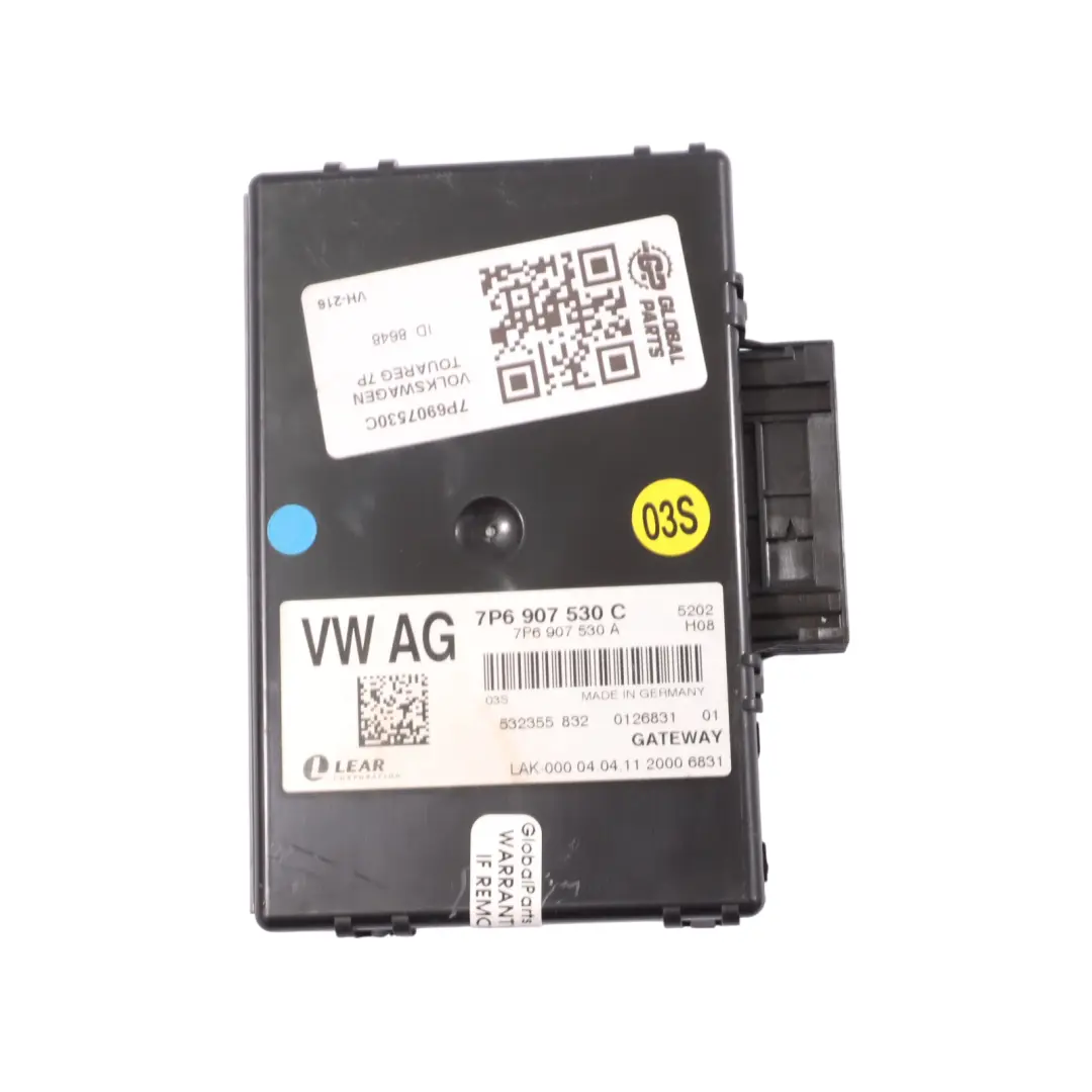 VW Volkswagen Touareg 7P MK2 Modulo Centralina Gateway ECU - SKU 7P6907530C - Numero di parte 7P6907530C