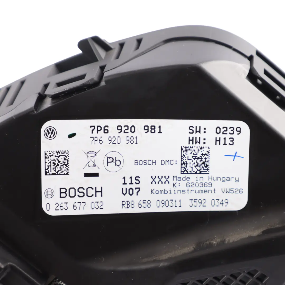 7P Instrument Cluster Speed Clocks Automatic Diesel to Volkswagen Touareg with Part number 7P6920981 Volkswagen Touareg 7P Instrument Cluster Speed Clocks Automatic Diesel - SKU RHD-7P6920981 - Part number 7P6920981