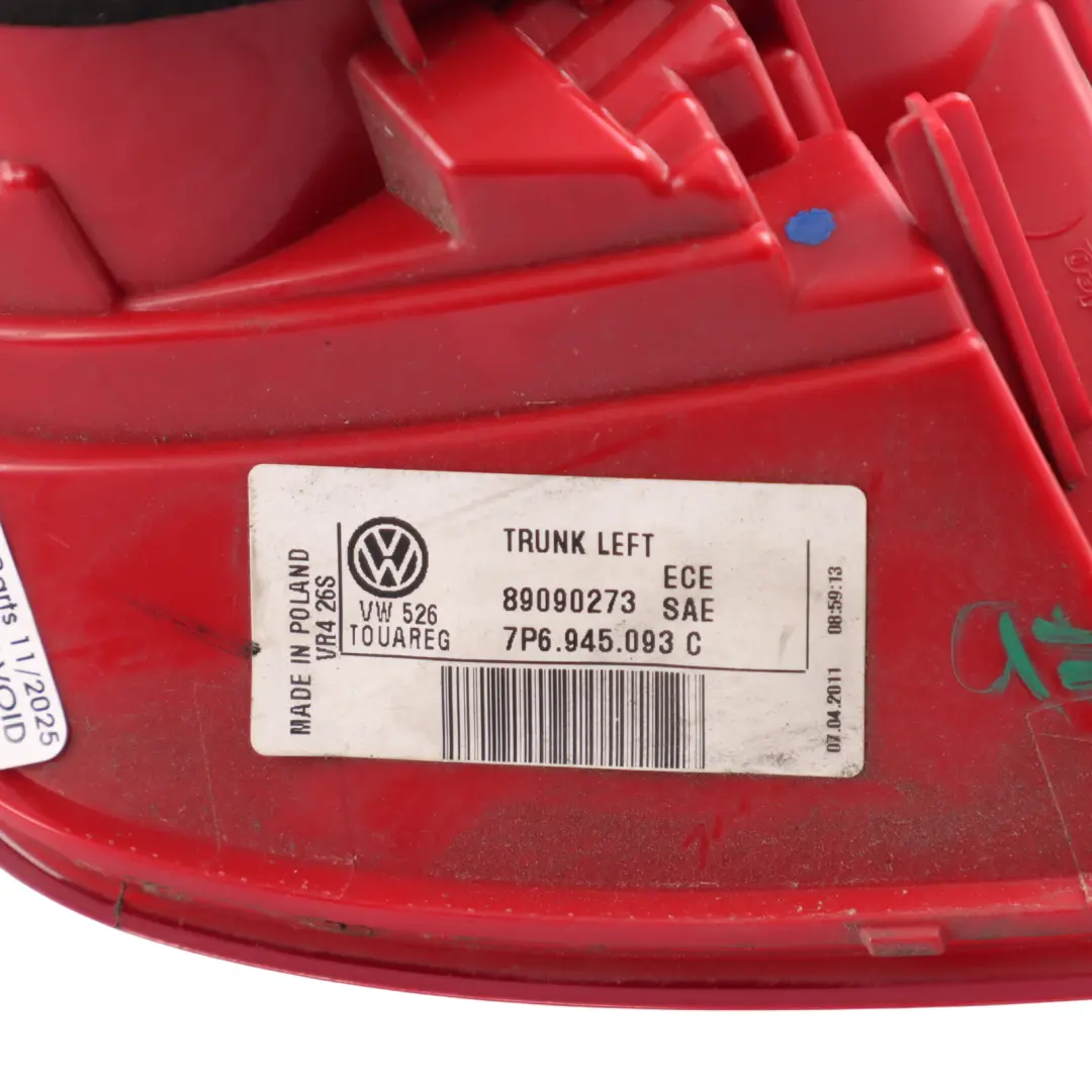 7P Rear Inner Light Lamp Left N/S to Volkswagen Touareg with Part number 7P6945093C Volkswagen Touareg 7P Rear Inner Light Lamp Left N/S - SKU 7P6945093C - Part number 7P6945093C