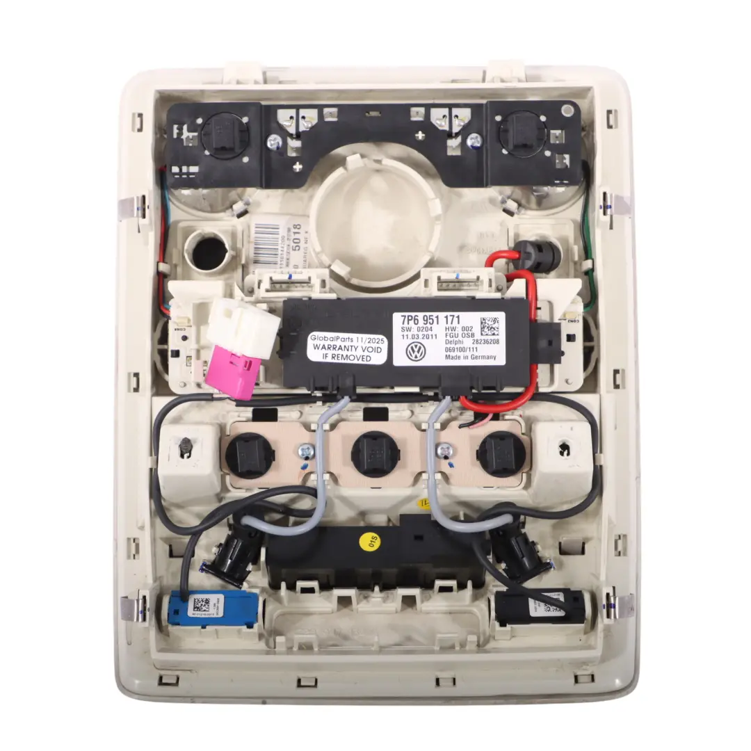 VW Touareg 7P Dach Leuchte Vorne Lese Lampe Innenraum Schalttafel - SKU 7P6947134A - Teilenummer 7P6947134A