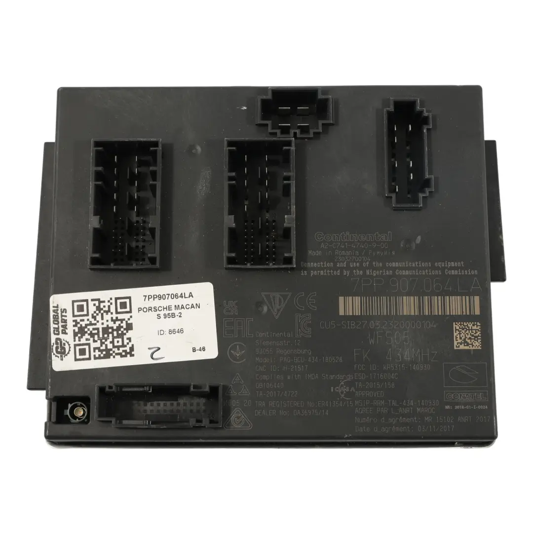 Module Confort Carrosserie Unité Commande pour Porsche Macan 95B à propos du numéro de pièce 7PP907064LA Porsche Macan 95B Module Confort Carrosserie Unité Commande - SKU 7PP907064LA - Numéro de pièce 7PP907064LA