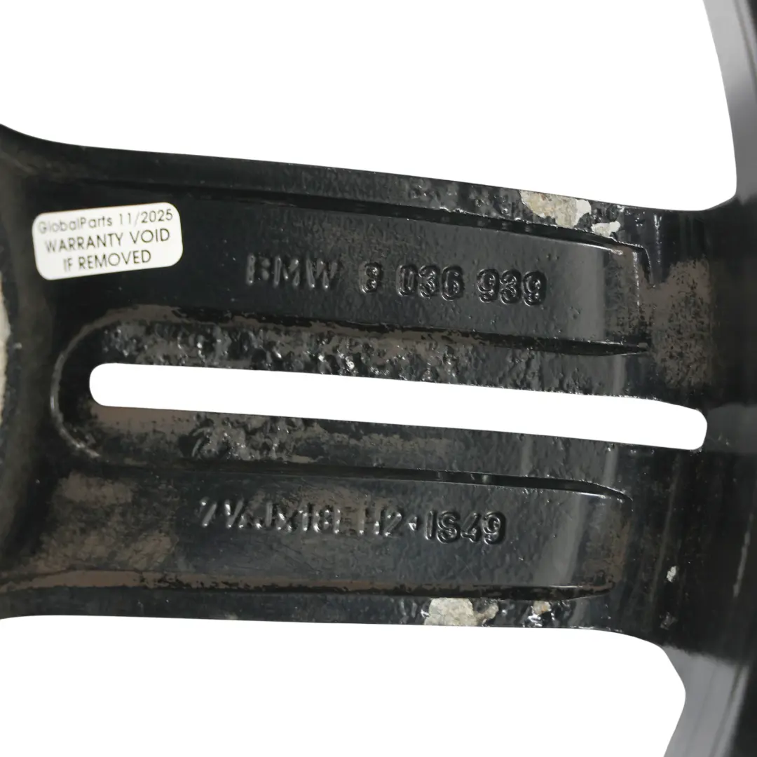 Llanta de Aleación Delantera Negra 18" 7,5J M Doble Radio 208 para BMW E81 E87 con número de pieza 8036939 BMW E81 E87 Llanta de Aleación Delantera Negra 18" 7,5J M Doble Radio 208 - SKU 8036939-4 - Número de pieza 8036939