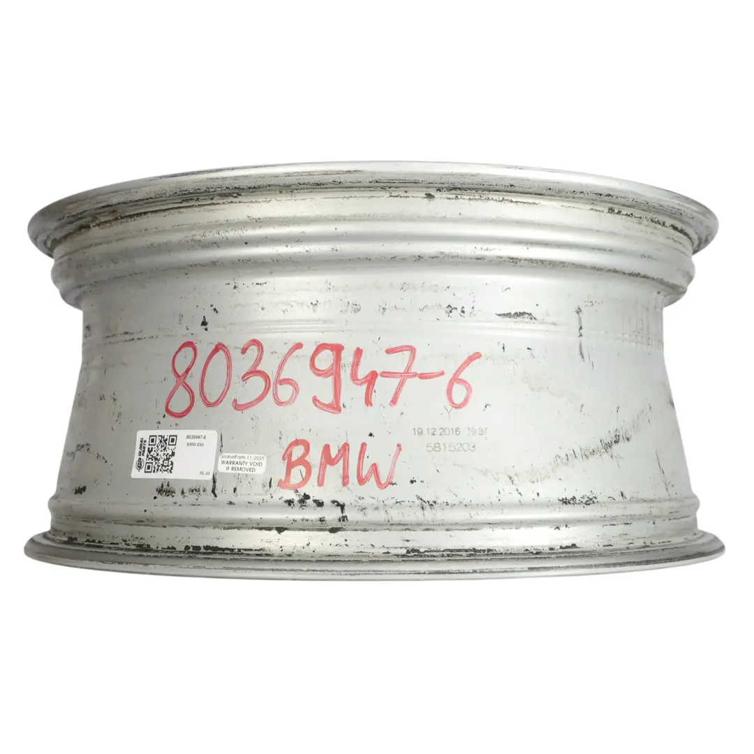 BMW E60 E61 Wheel Rim Alloy Silver 18" ET:20 8J M Double Spoke 135 - SKU 8036947-6 - Part number 8036947