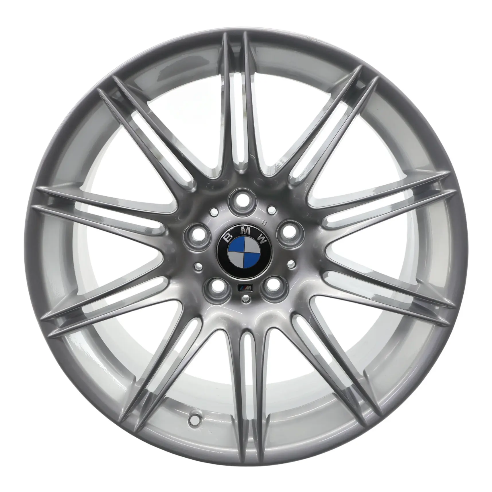 BMW E90 E91 E92 Llanta Delantera Aleación Plateada 19" Radios Dobles M 8J ET:37