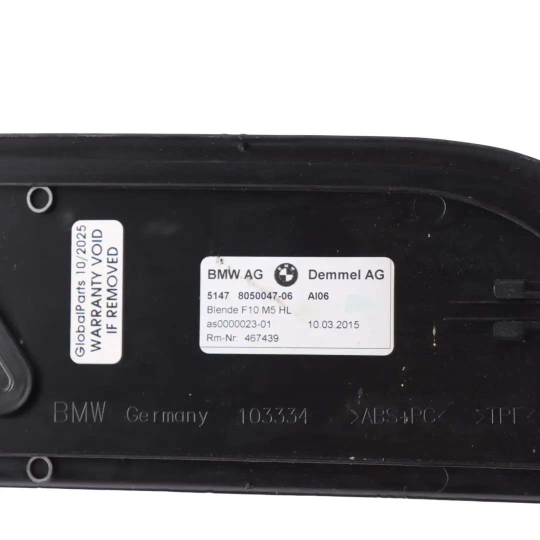 BMW F10 F11 M-Sport M5 Entrance Cover Trim Panel Rear Left Strip N/S - SKU 8050047 - Part number 8050047